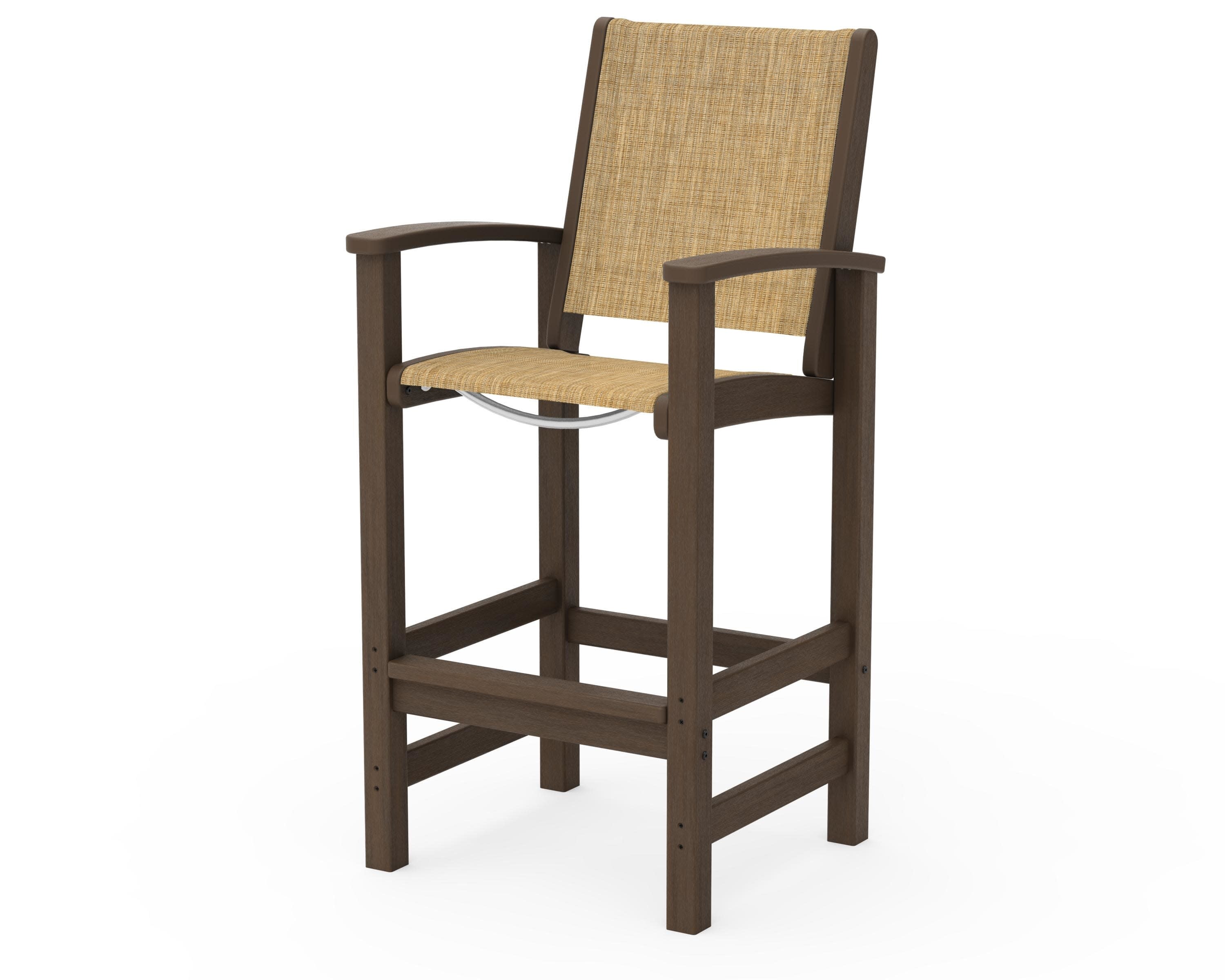 Coastal Bar Chair in Kona / Burlap Sling