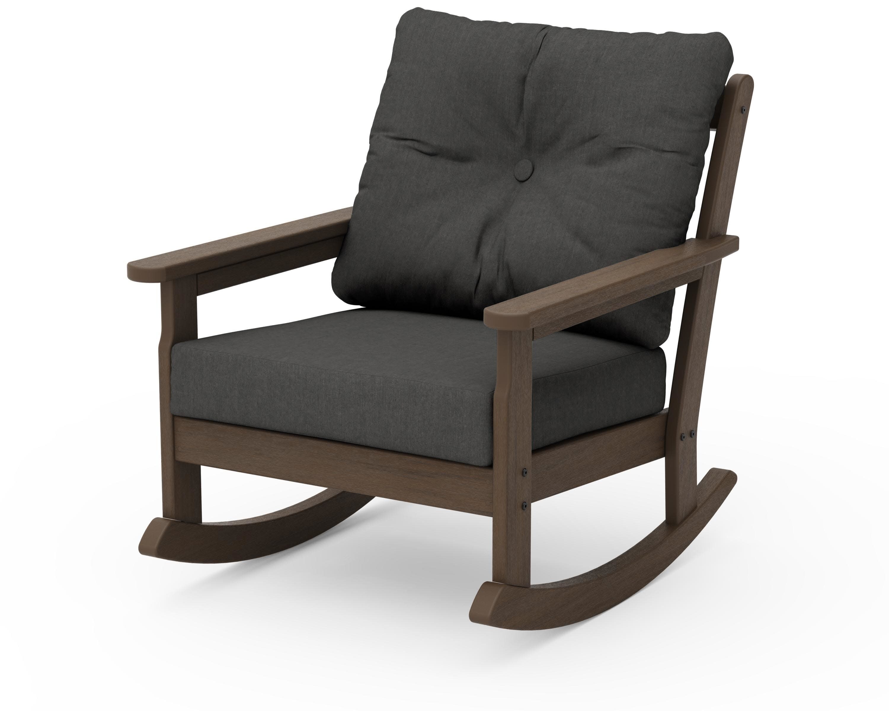 Vineyard Deep Seating Rocking Chair in Kona / Spectrum Carbon