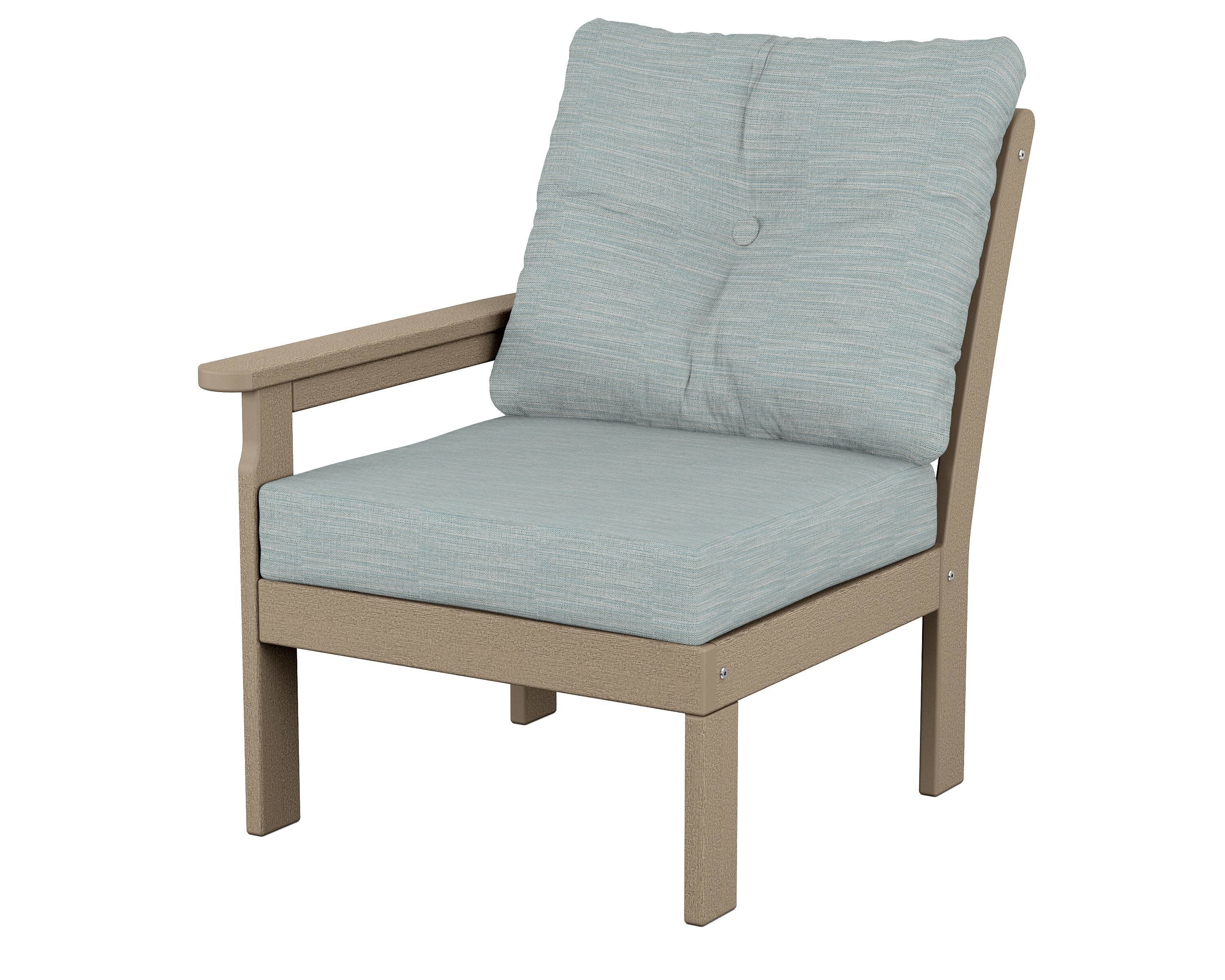 Vineyard Modular Left Arm Chair in Vintage Sahara / Soothe Mist