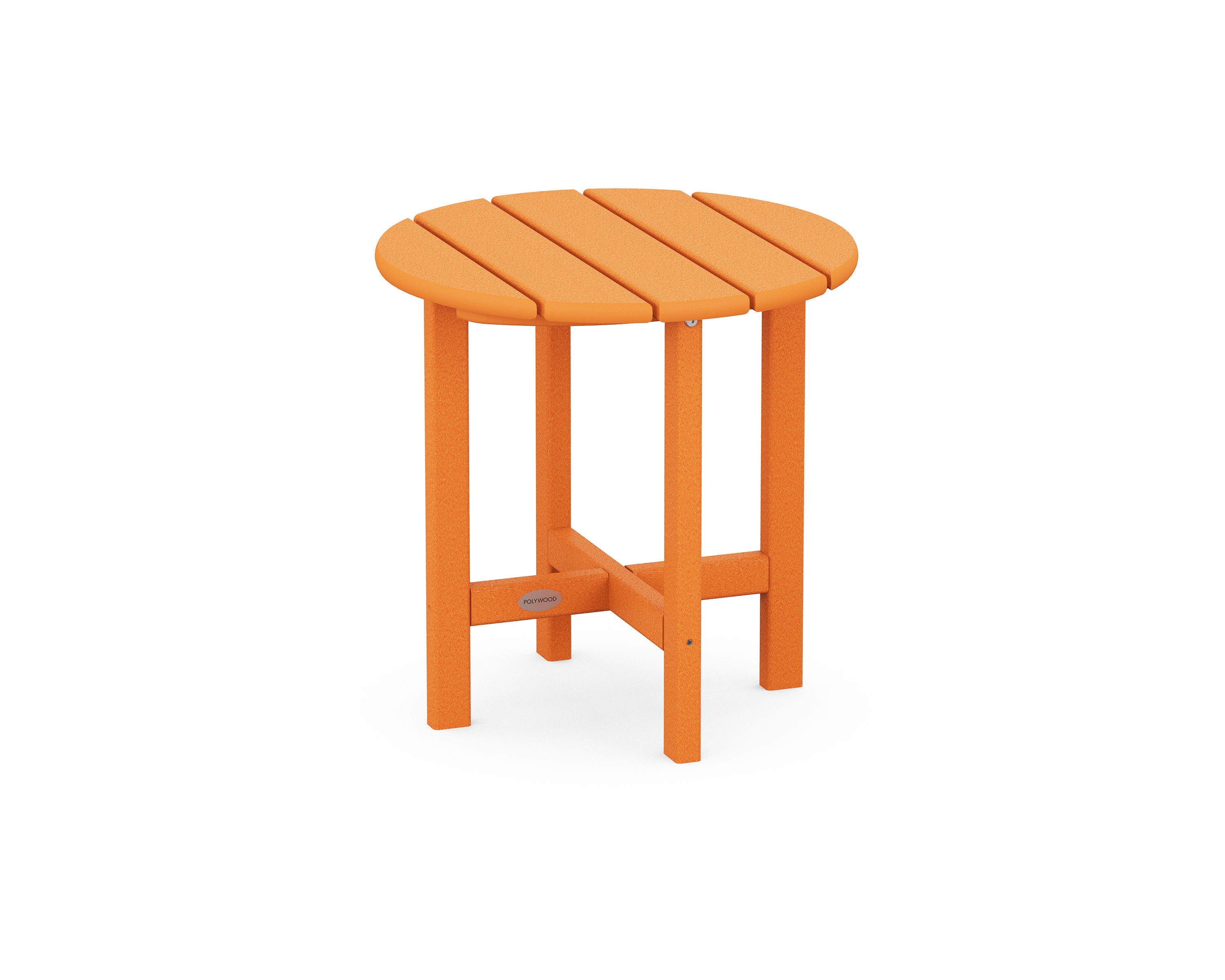 Round 18" Side Table in Tangerine