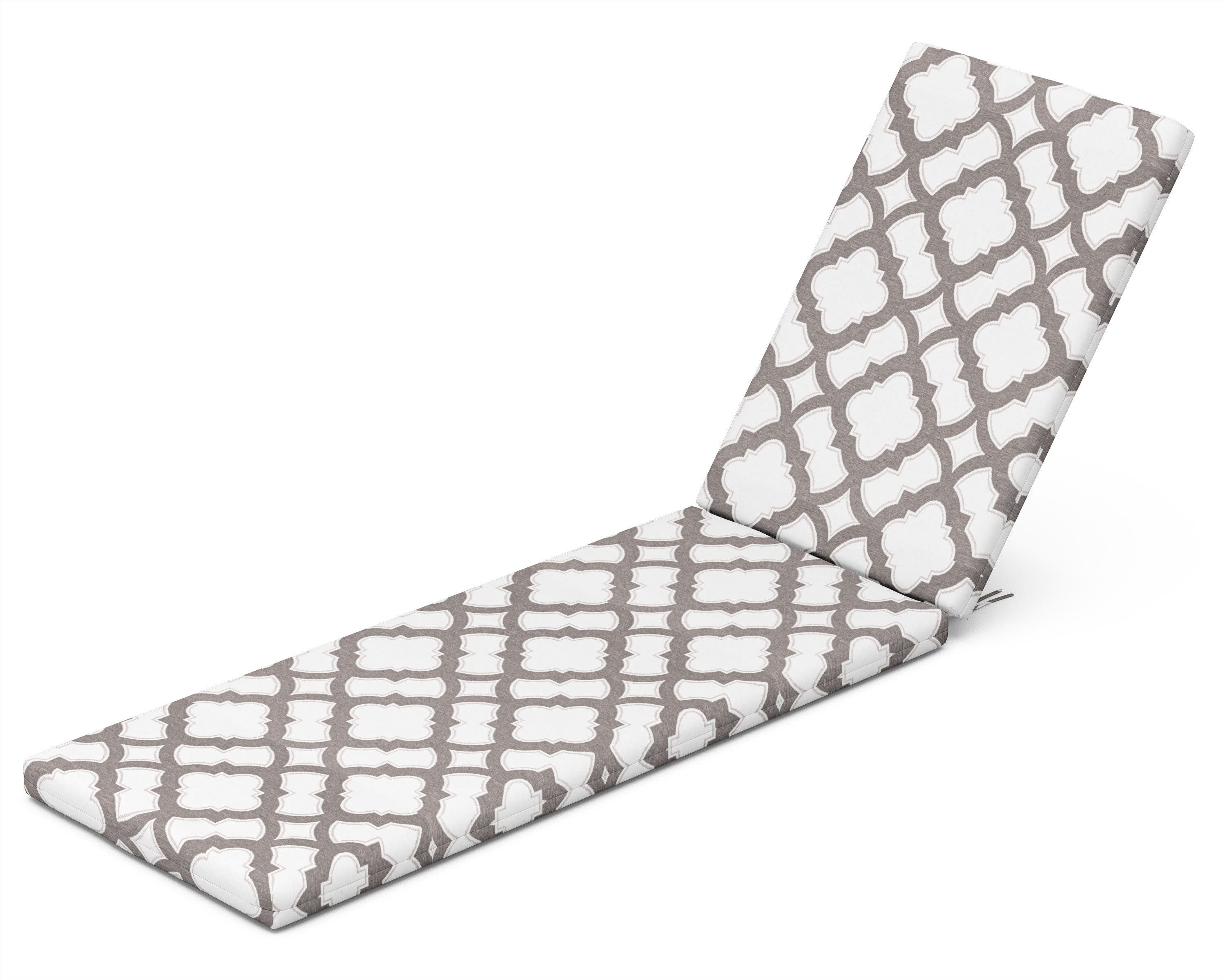 Chaise Cushion in Trellis Grey Mist