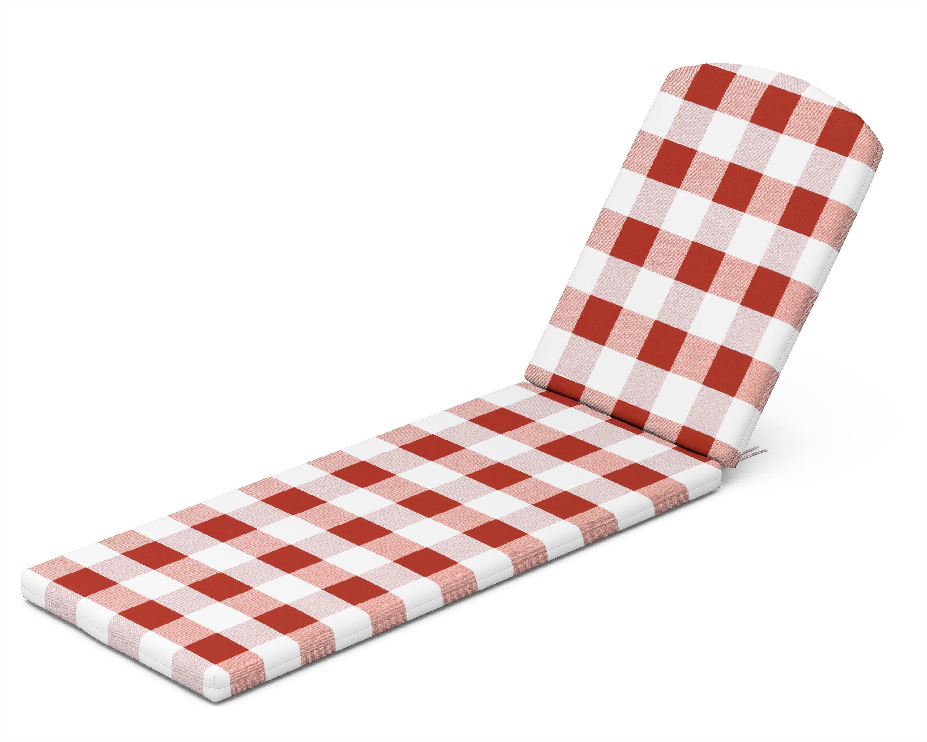 Chaise Cushion in Buffalo Plaid Crimson