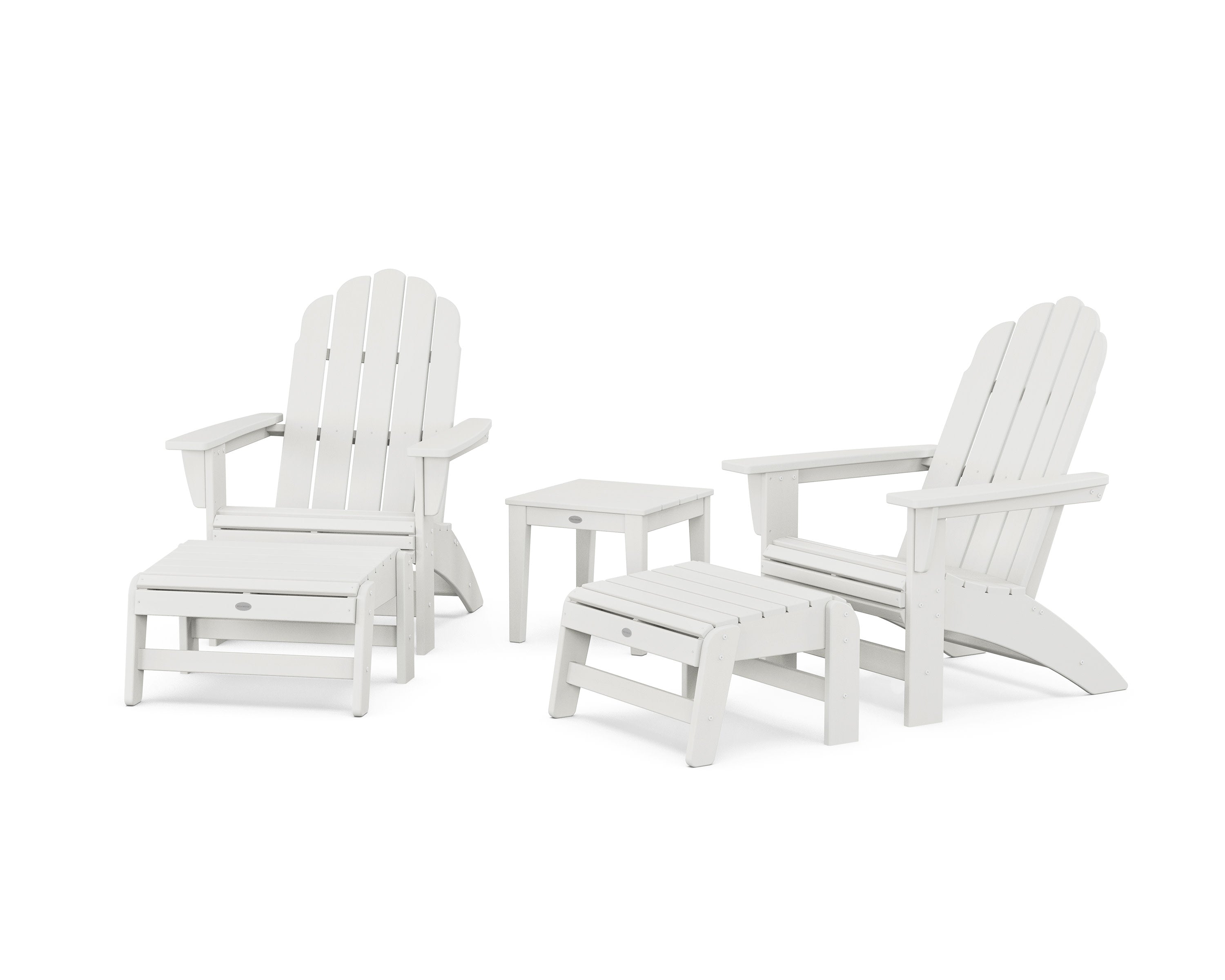 5-Piece Vineyard Grand Adirondack Set in Vintage White