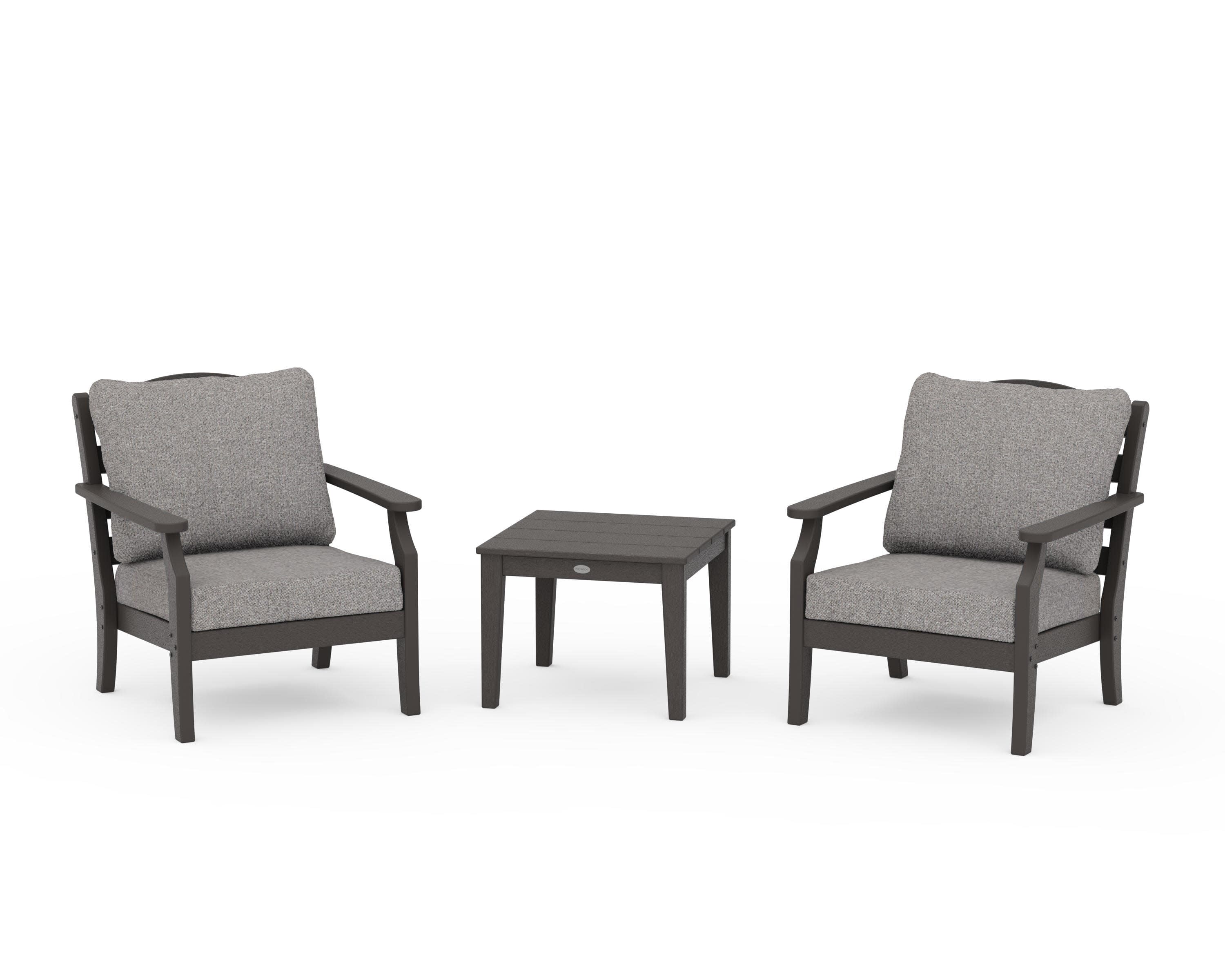 Savannah 3-Piece Deep Seating Set in Vintage Coffee / Grey Mist