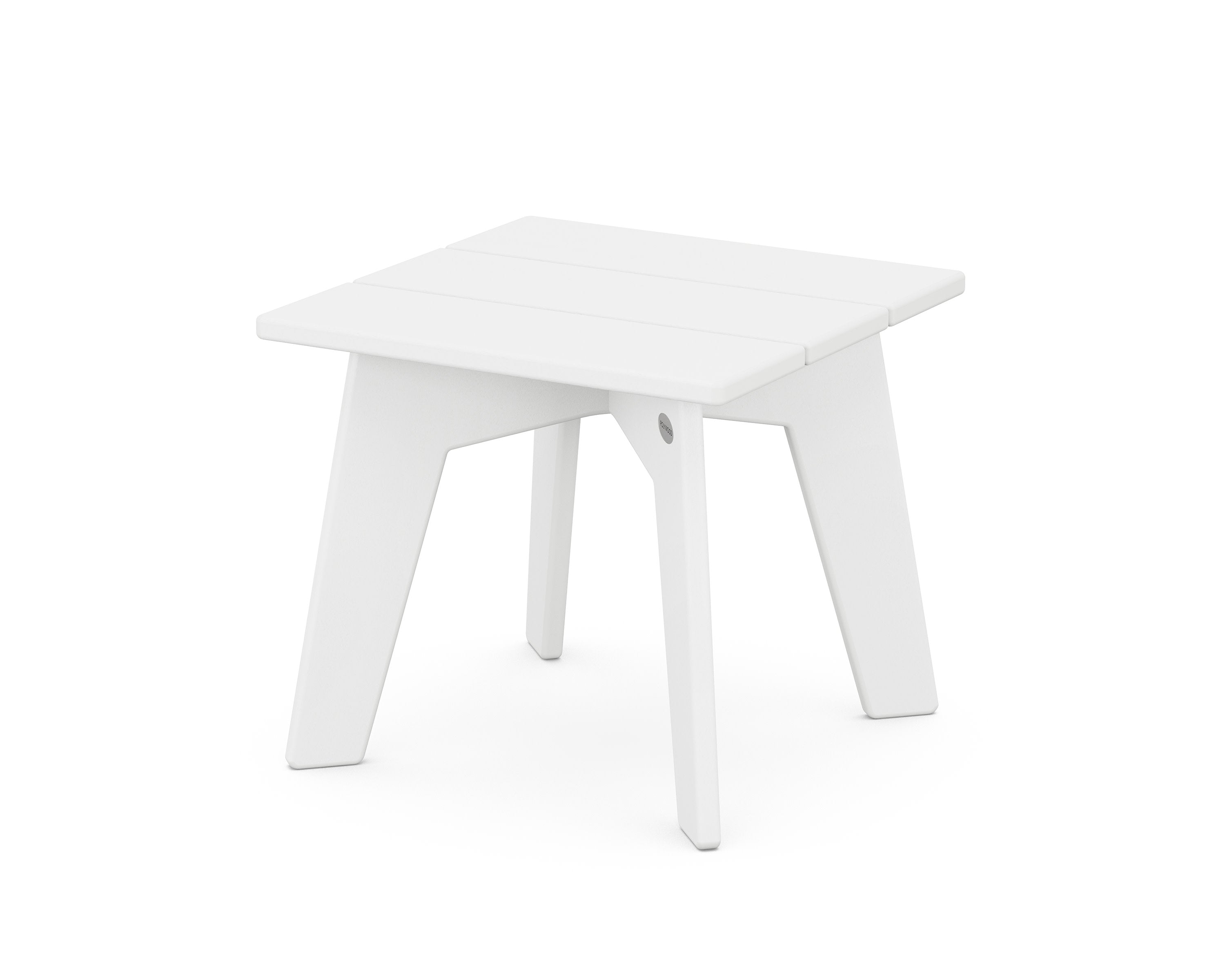 Riviera Modern Side Table in White