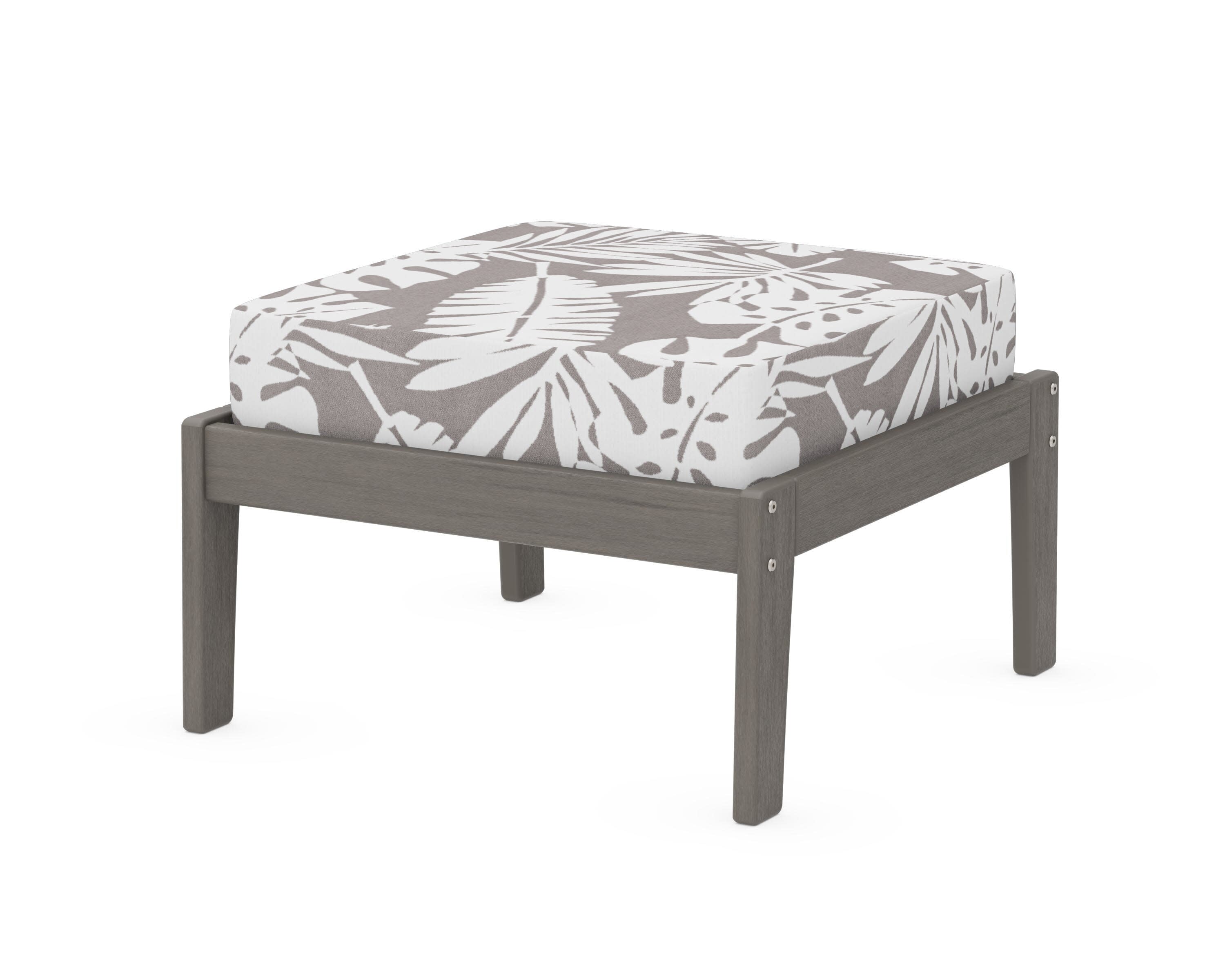 Deep Seating Ottoman in Driftwood / Leaf Grey Mist