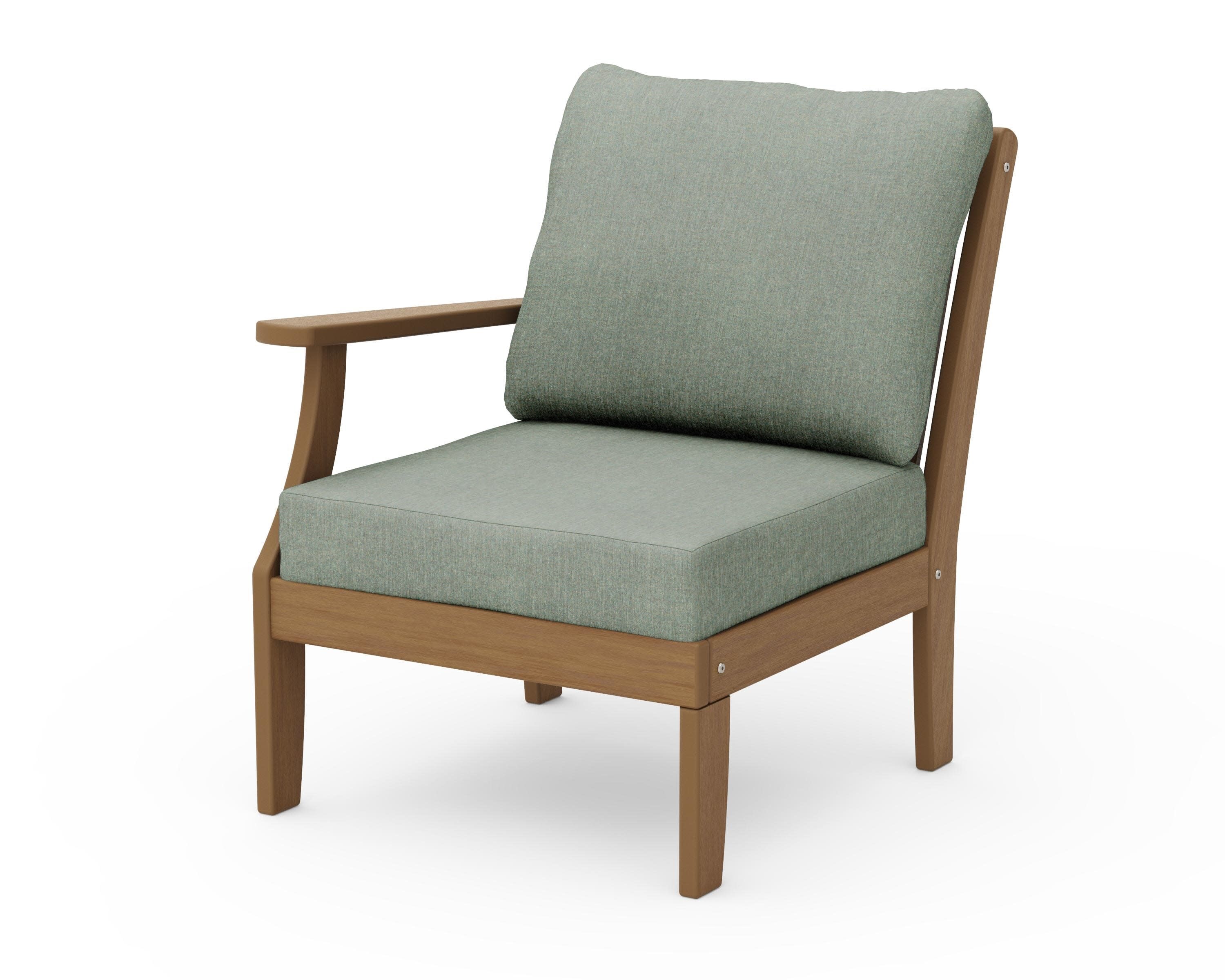 Braxton Modular Left Arm Chair in Natural / Cast Sage