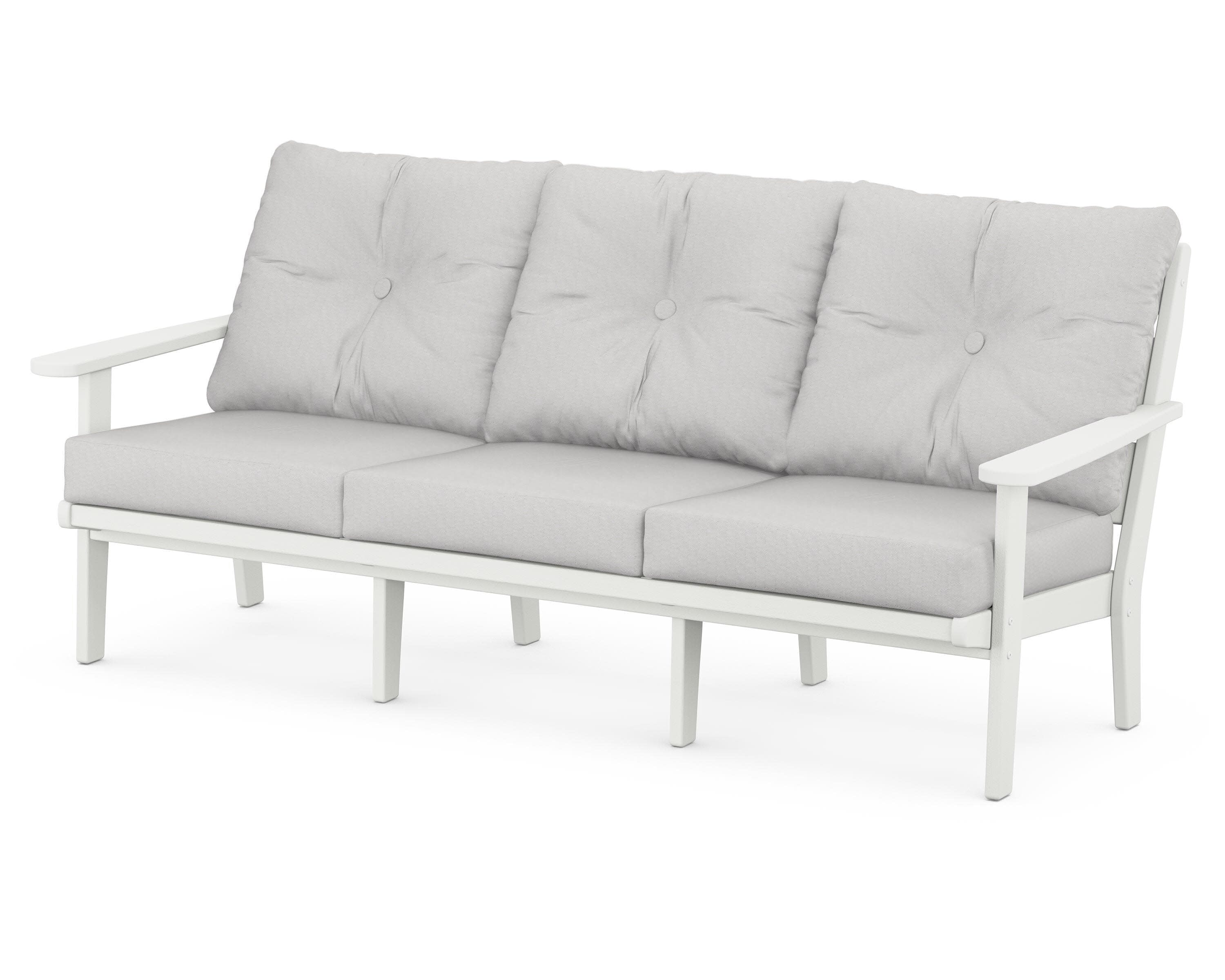 Lakeside Deep Seating Sofa in Vintage White / Diamond in the Rough