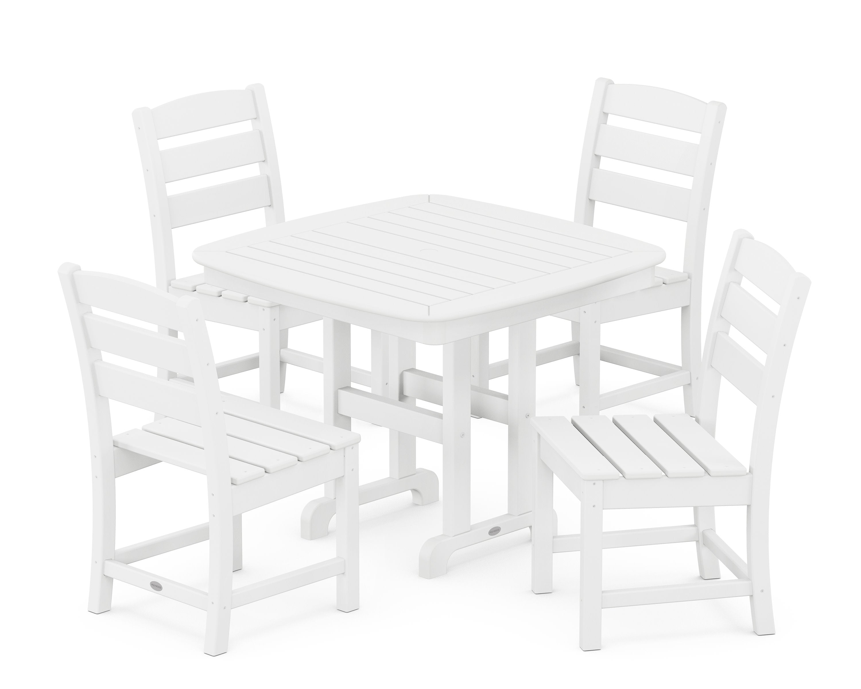 Lakeside 5-Piece Side Chair Dining Set in White