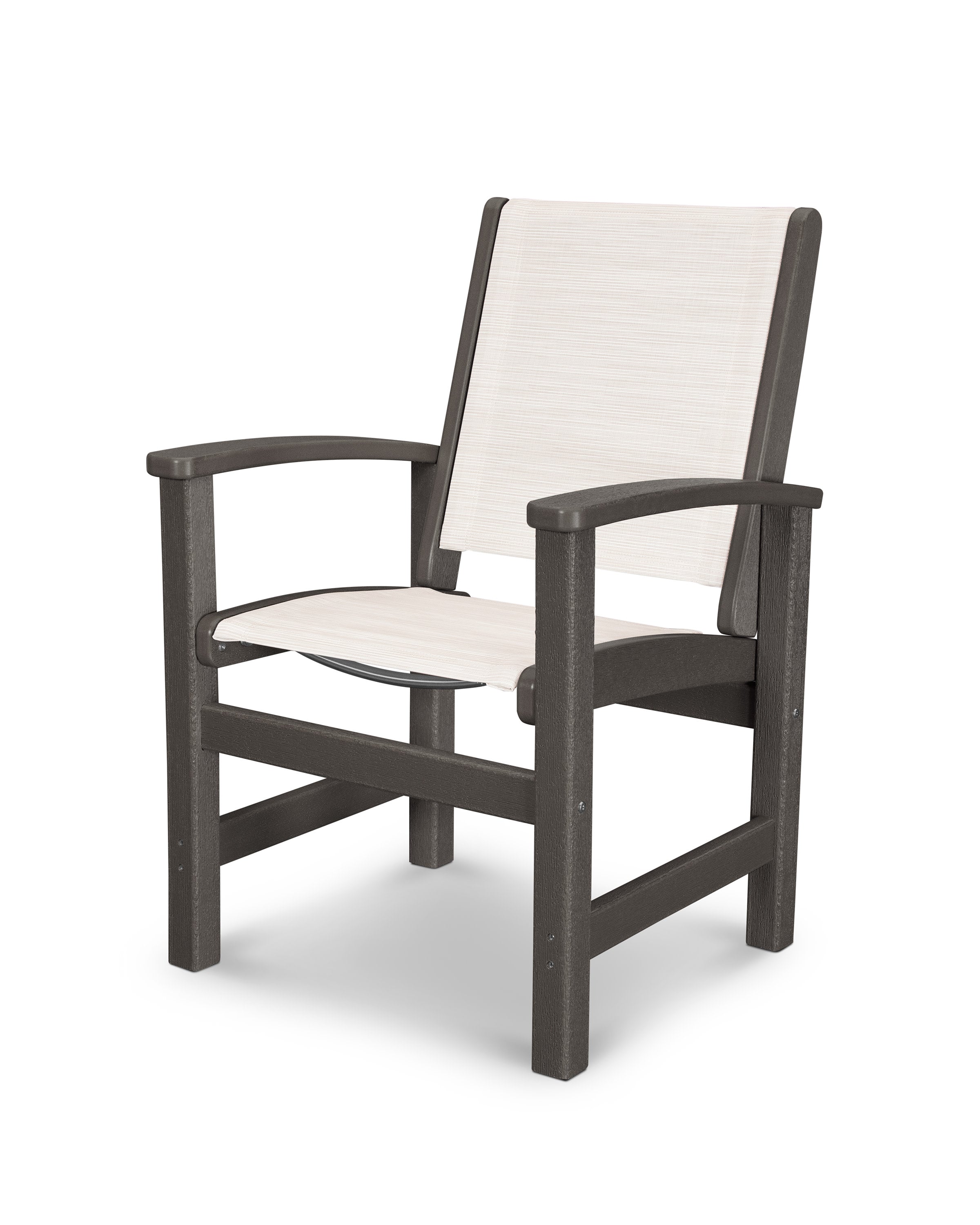Coastal Dining Chair in Vintage Coffee / Parchment Sling