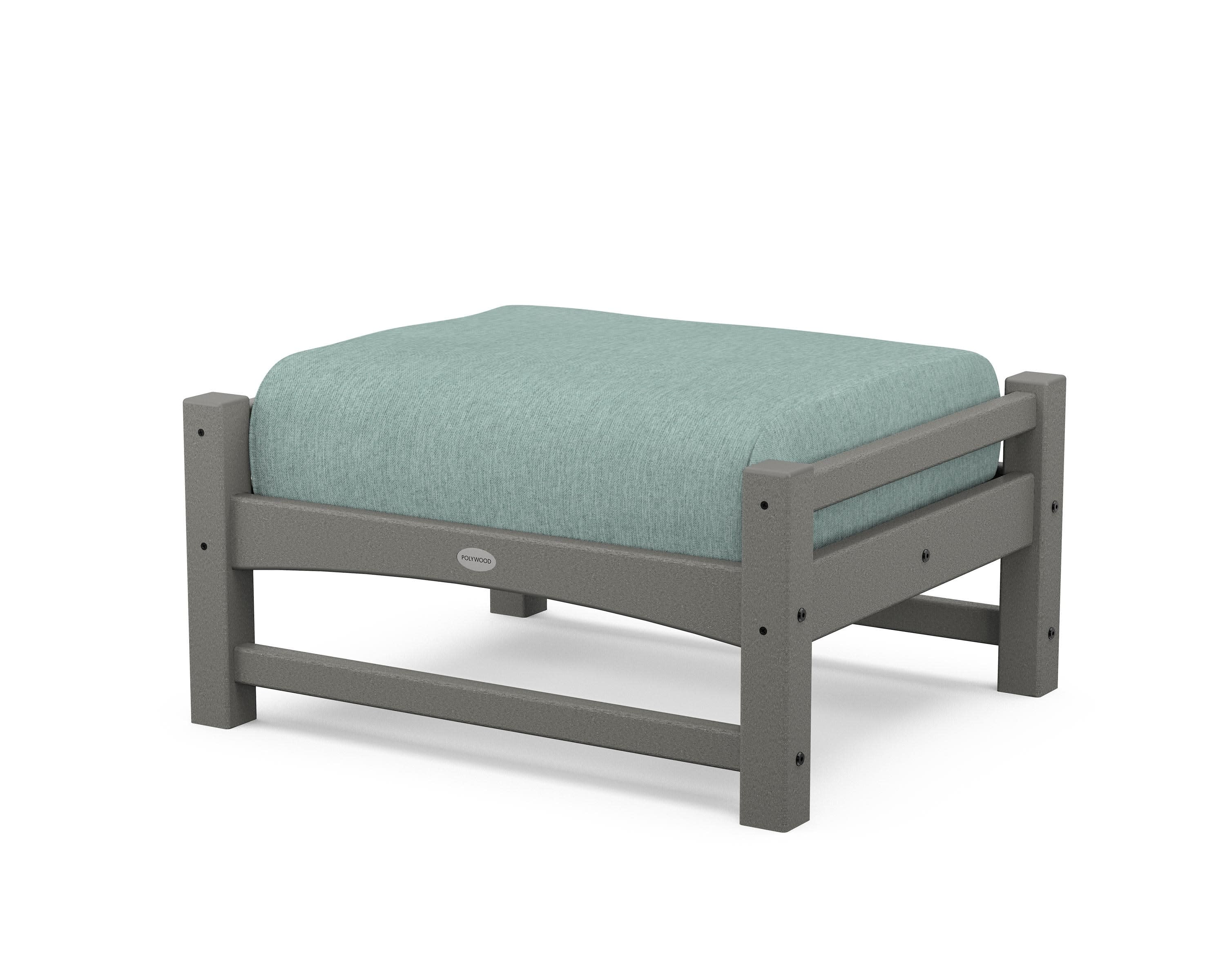 Club Ottoman in Slate Grey / Glacier Spa