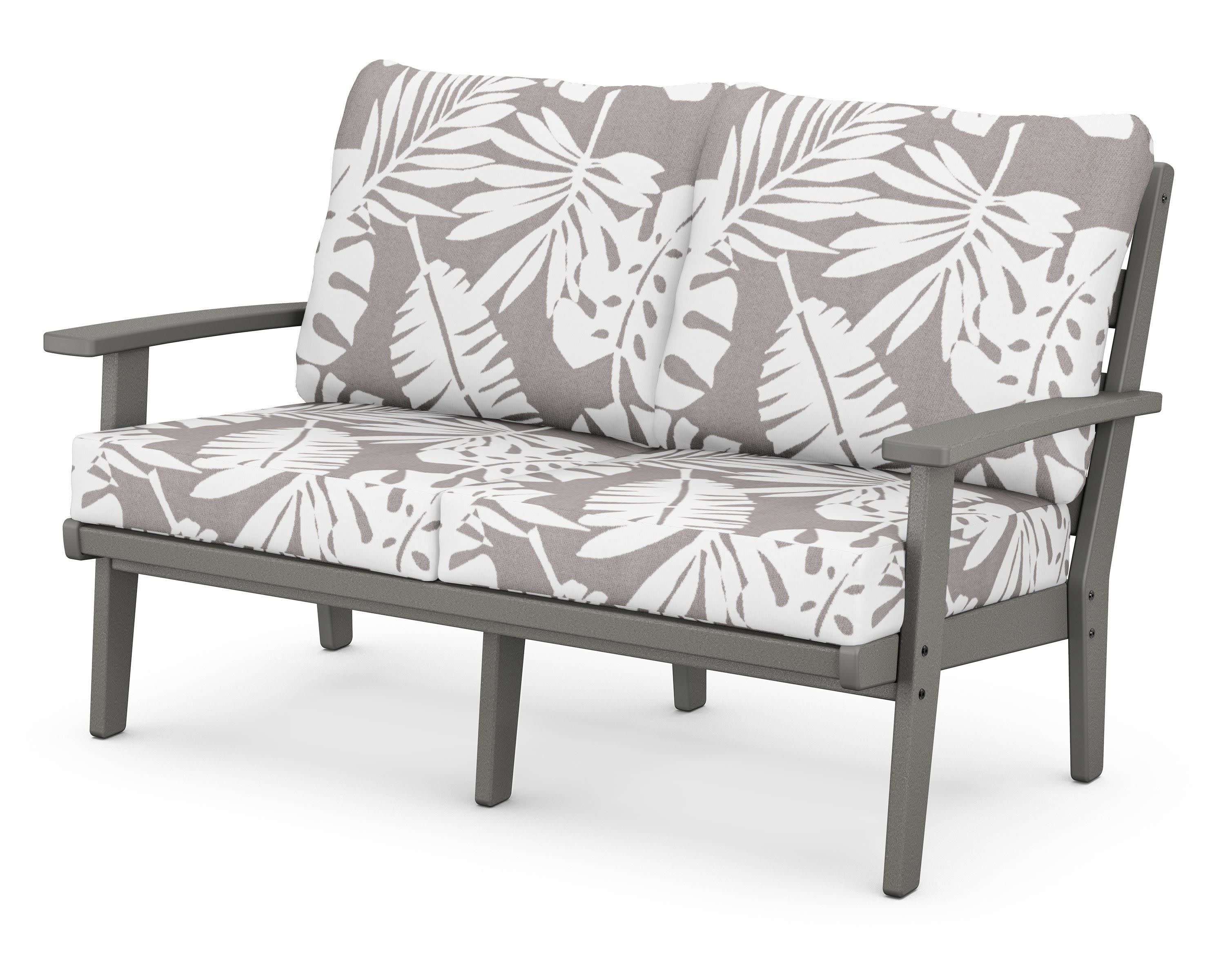 Grant Park Deep Seating Loveseat in Slate Grey / Leaf Grey Mist