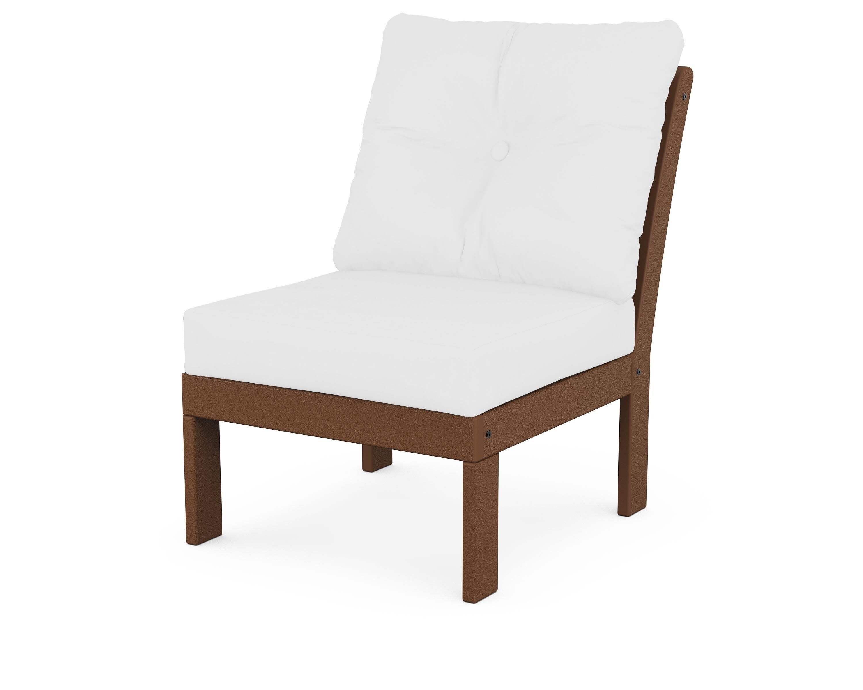 Vineyard Modular Armless Chair in Teak / Natural