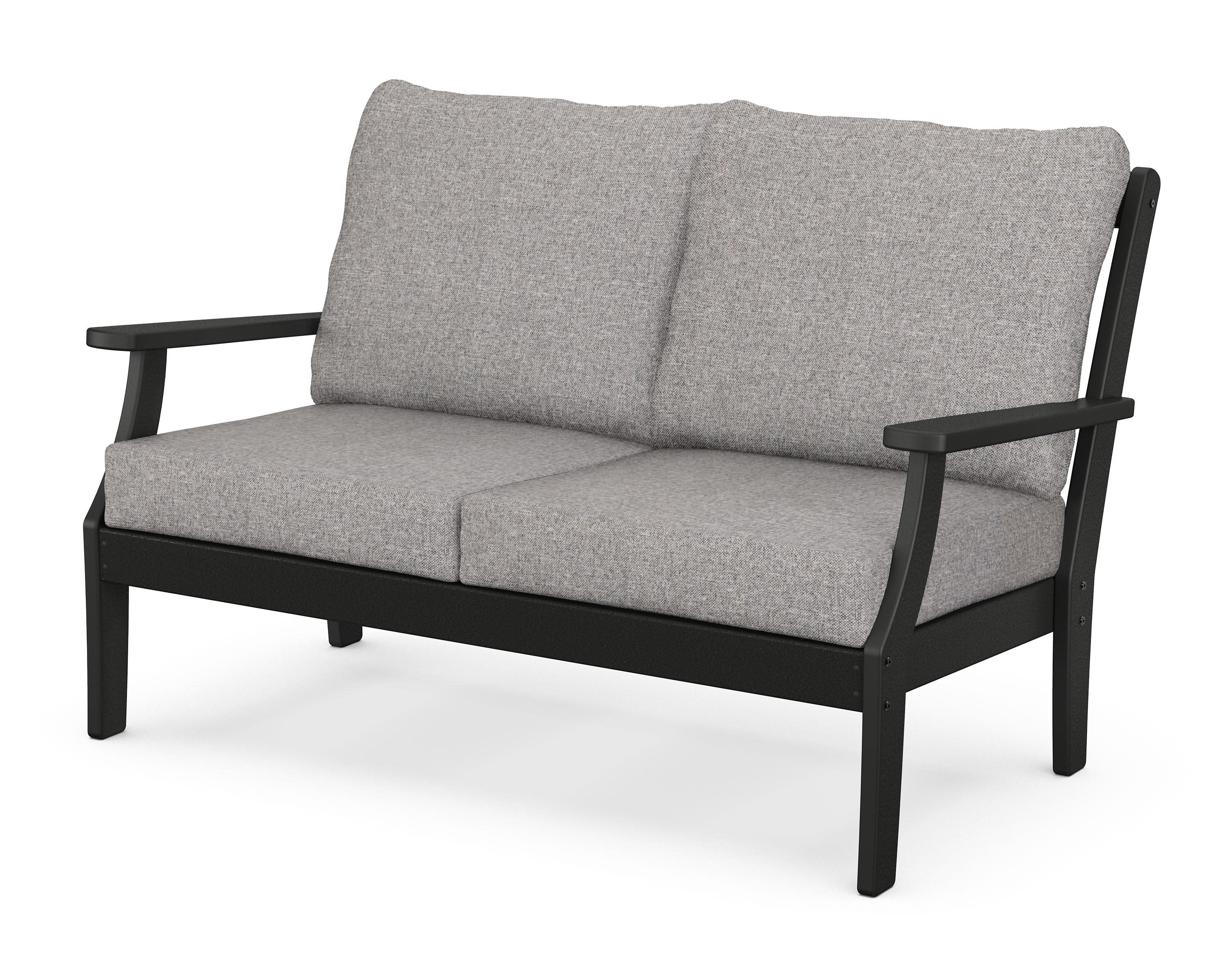 Braxton Deep Seating Loveseat in Black / Grey Mist