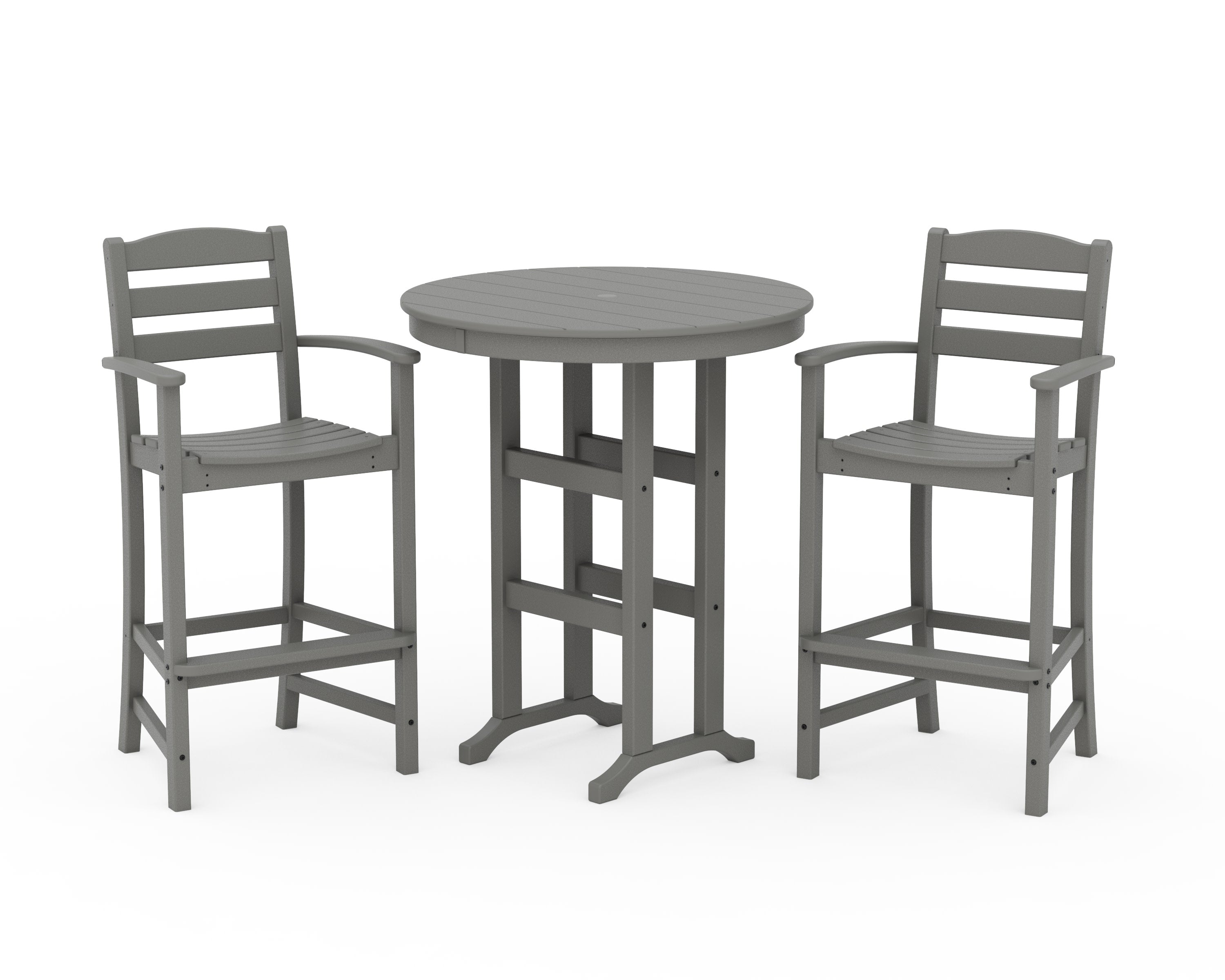 La Casa Café 3-Piece Round Farmhouse Bar Set
