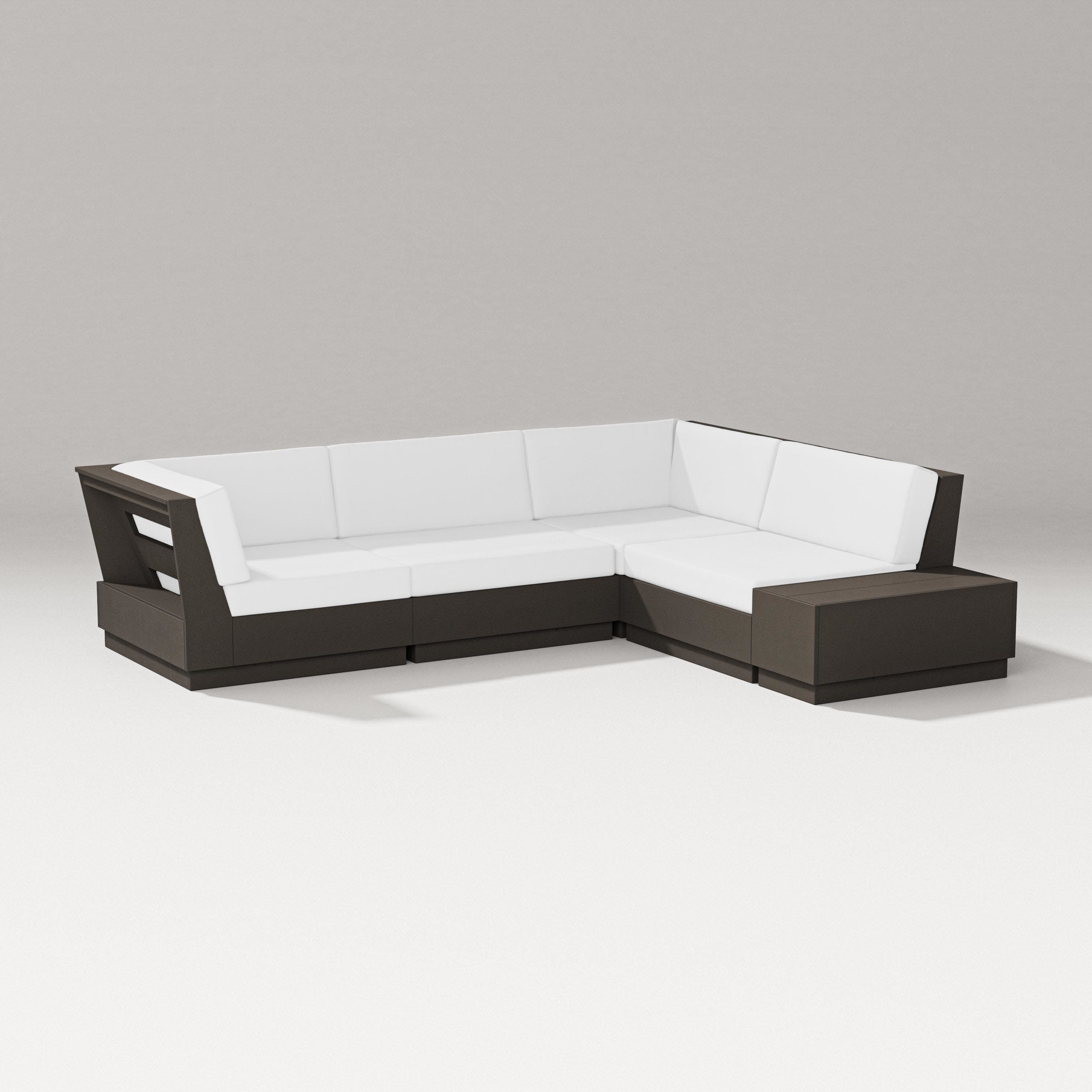 Elevate Corner Sectional in Vintage Coffee / Natural