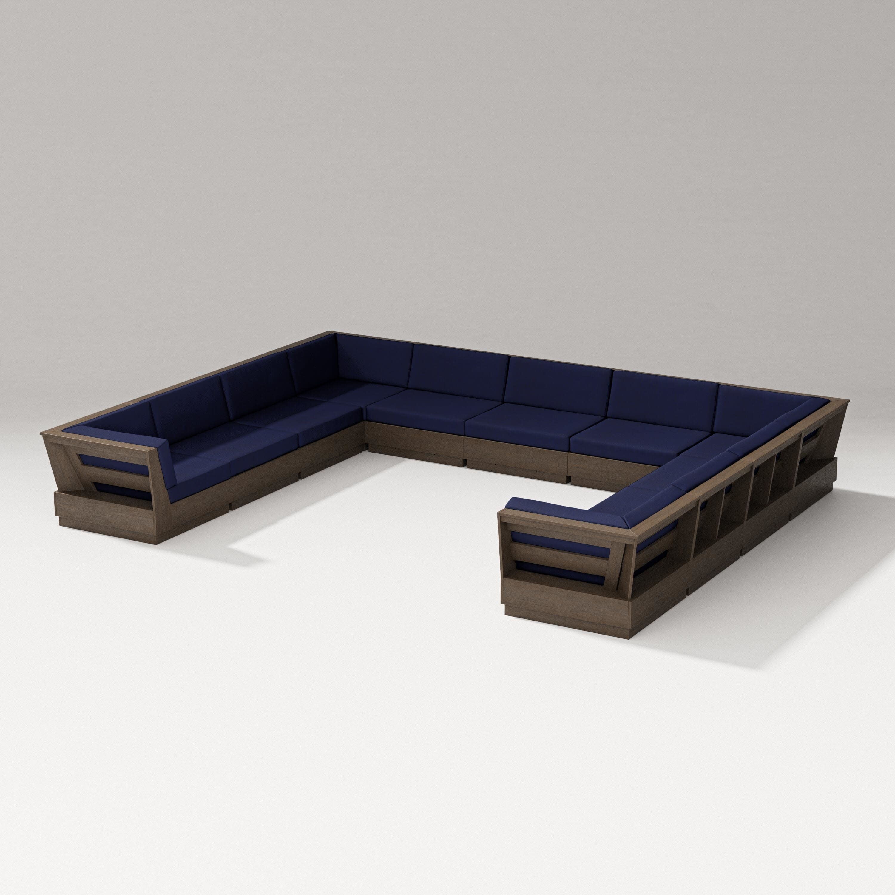 Elevate Large U-Shaped Sectional in Kona / Navy