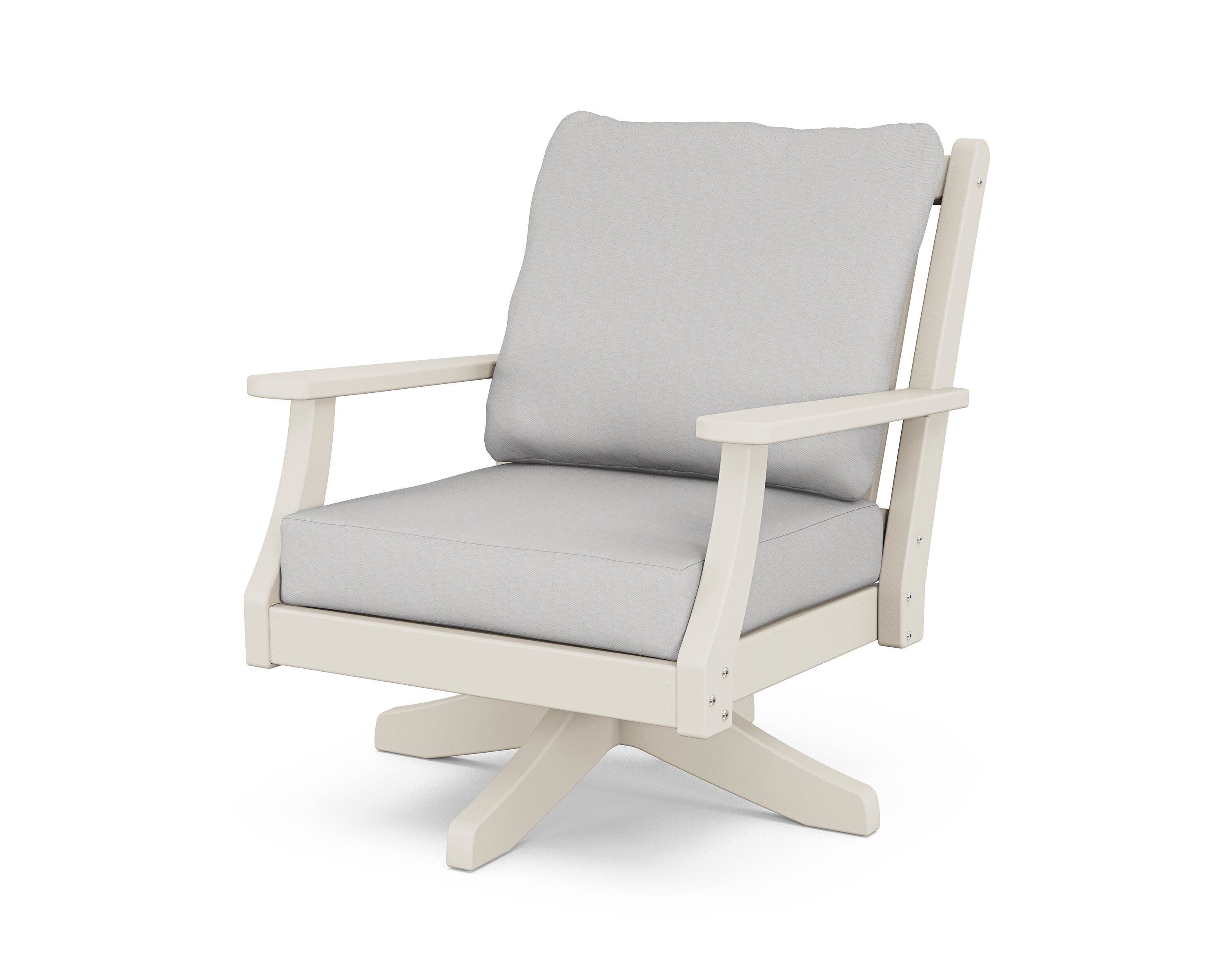 Wovendale Deep Seating Swivel Chair in Sand / Diamond in the Rough
