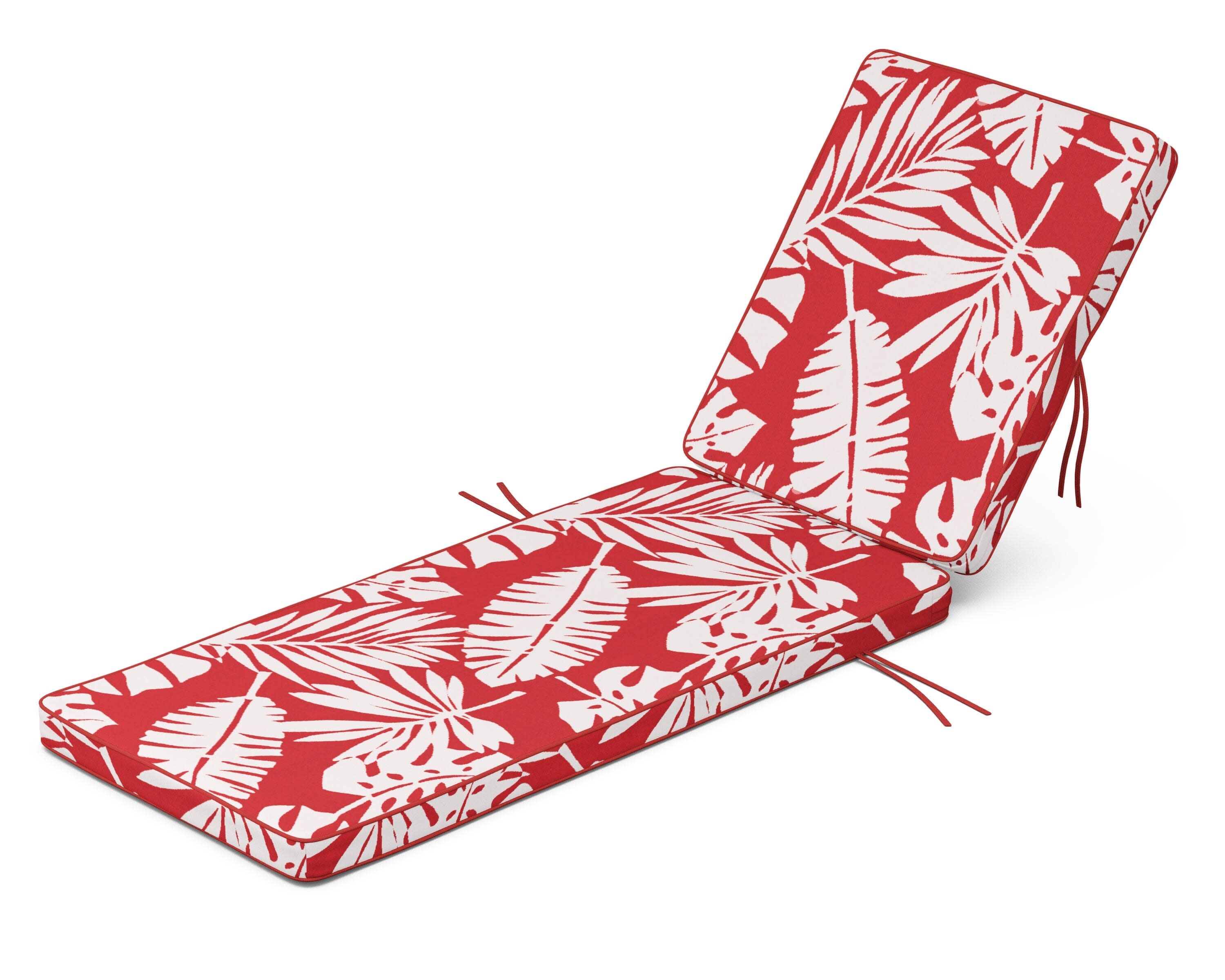 Acadia Chaise Cushion in Leaf Crimson