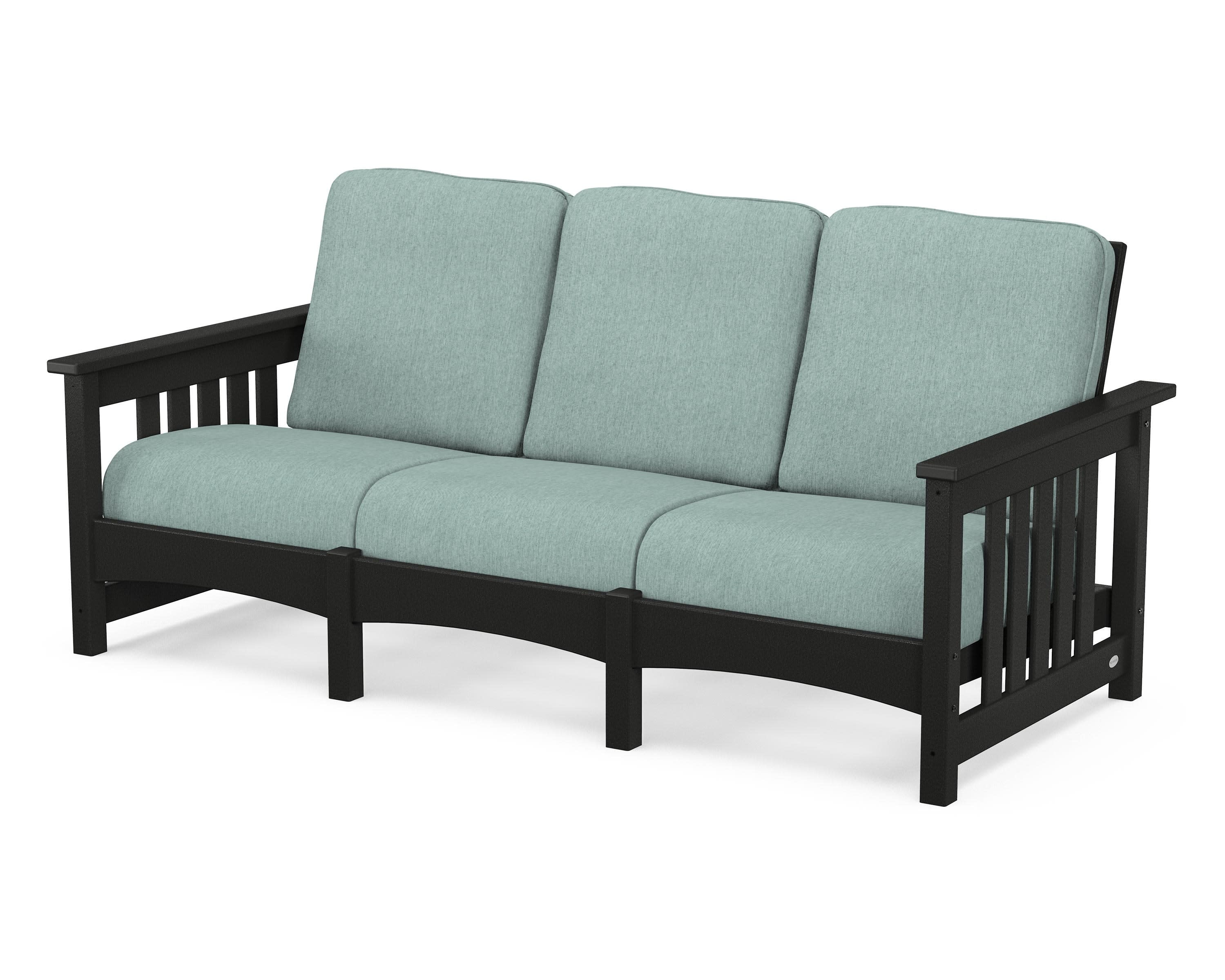 Club Mission Sofa in Black / Glacier Spa
