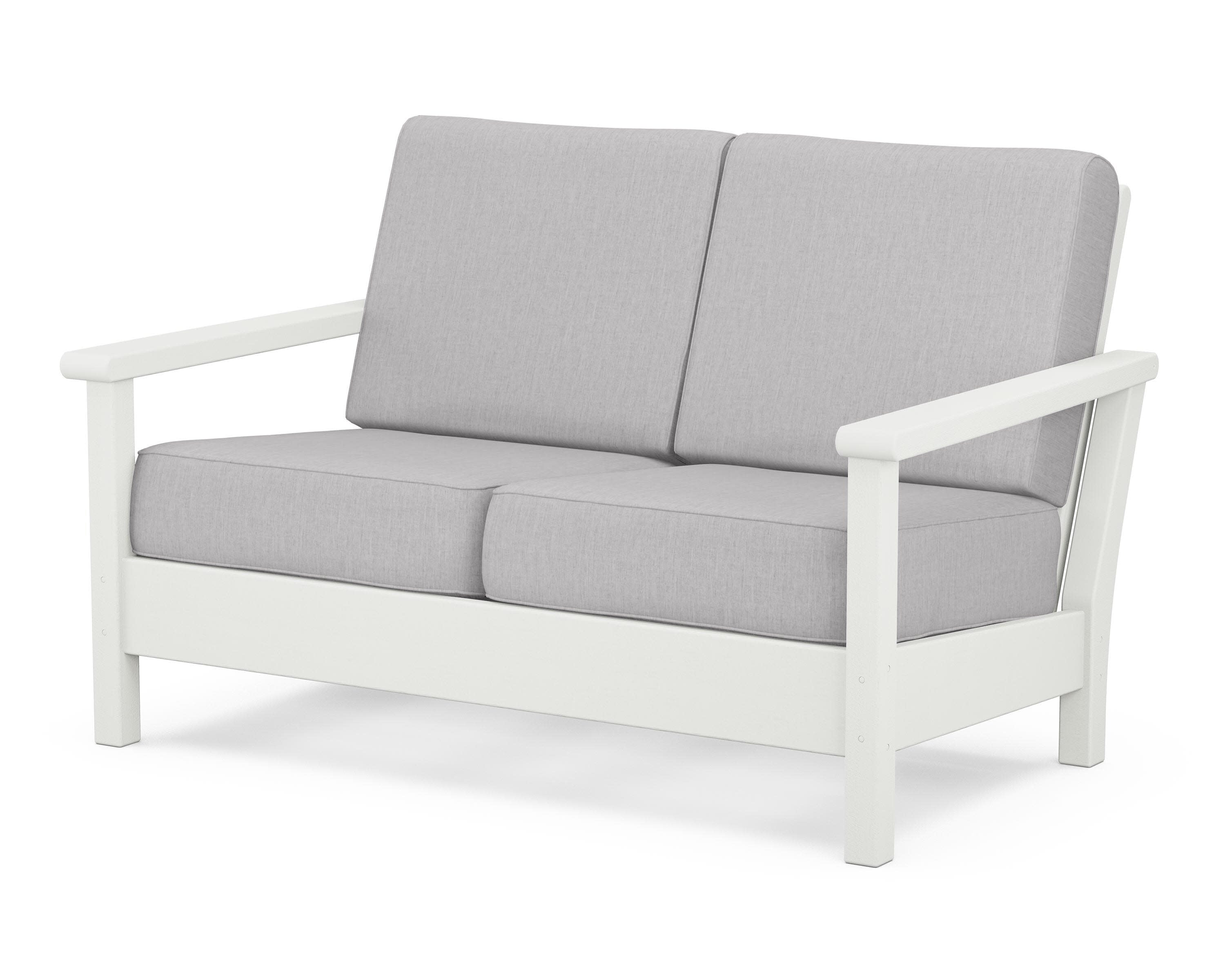 Harbour Deep Seating Loveseat in Vintage White / Granite