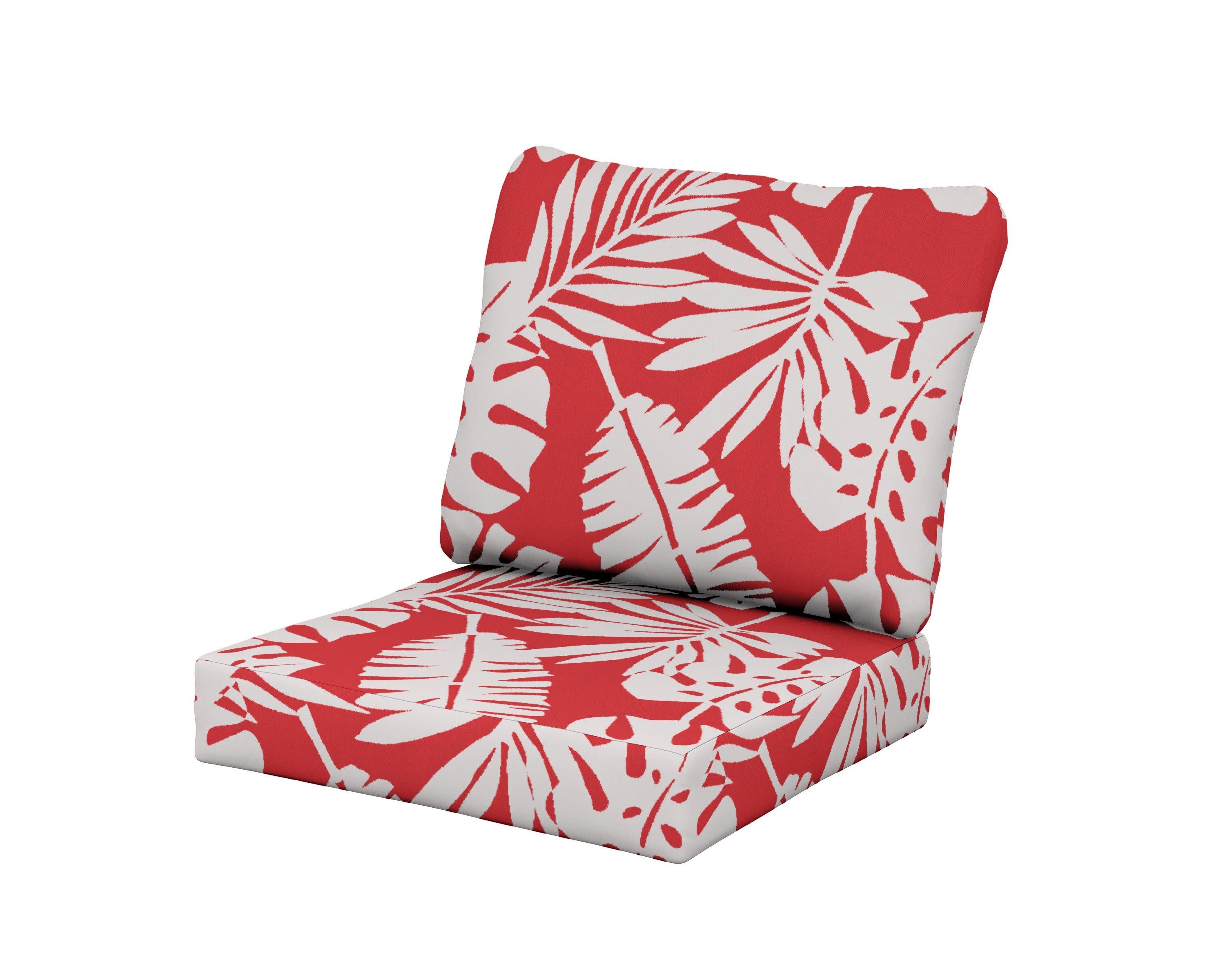 Classics Seat/Back Cushion Set in Leaf Crimson