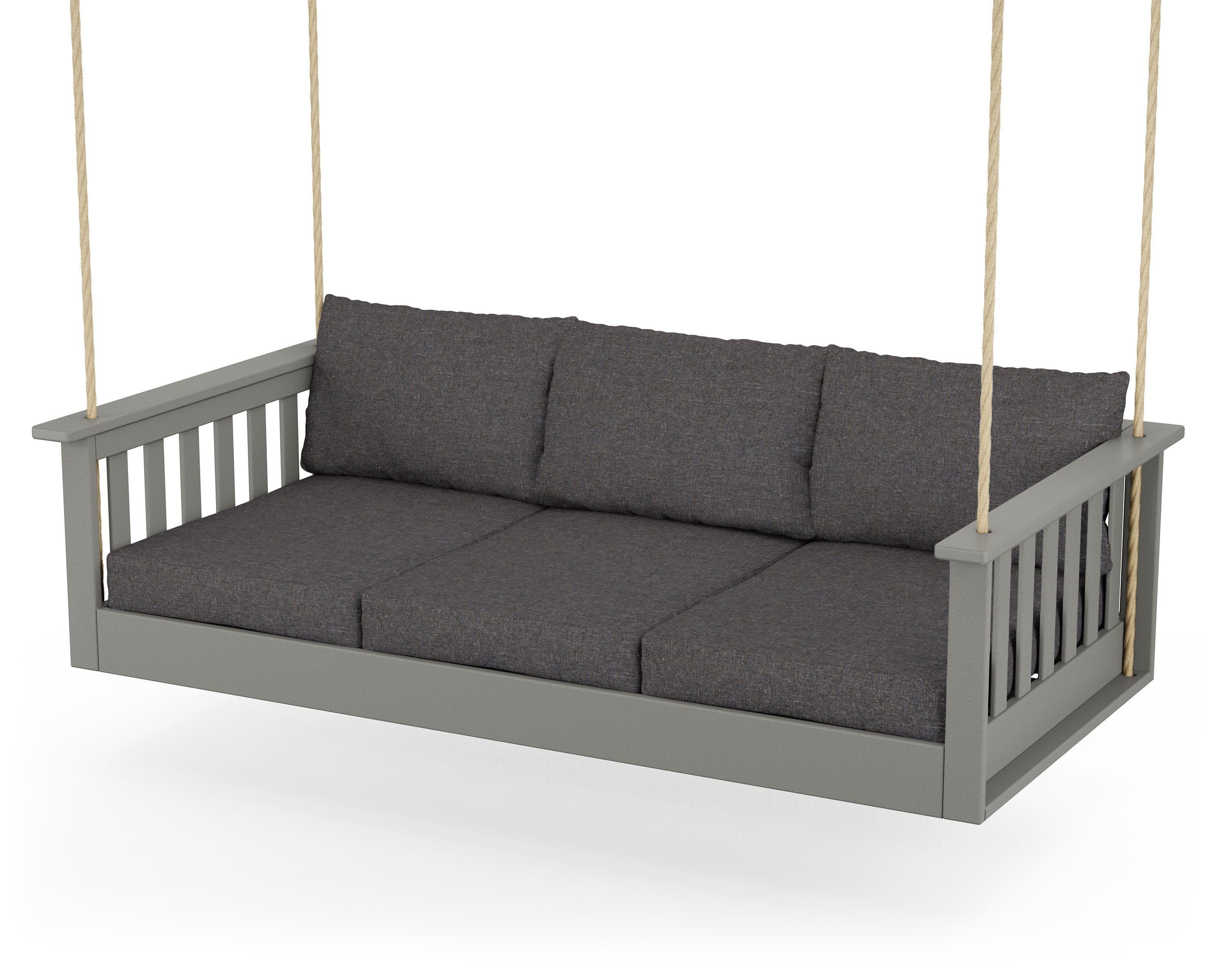Vineyard Daybed Swing in Slate Grey / Ash Charcoal