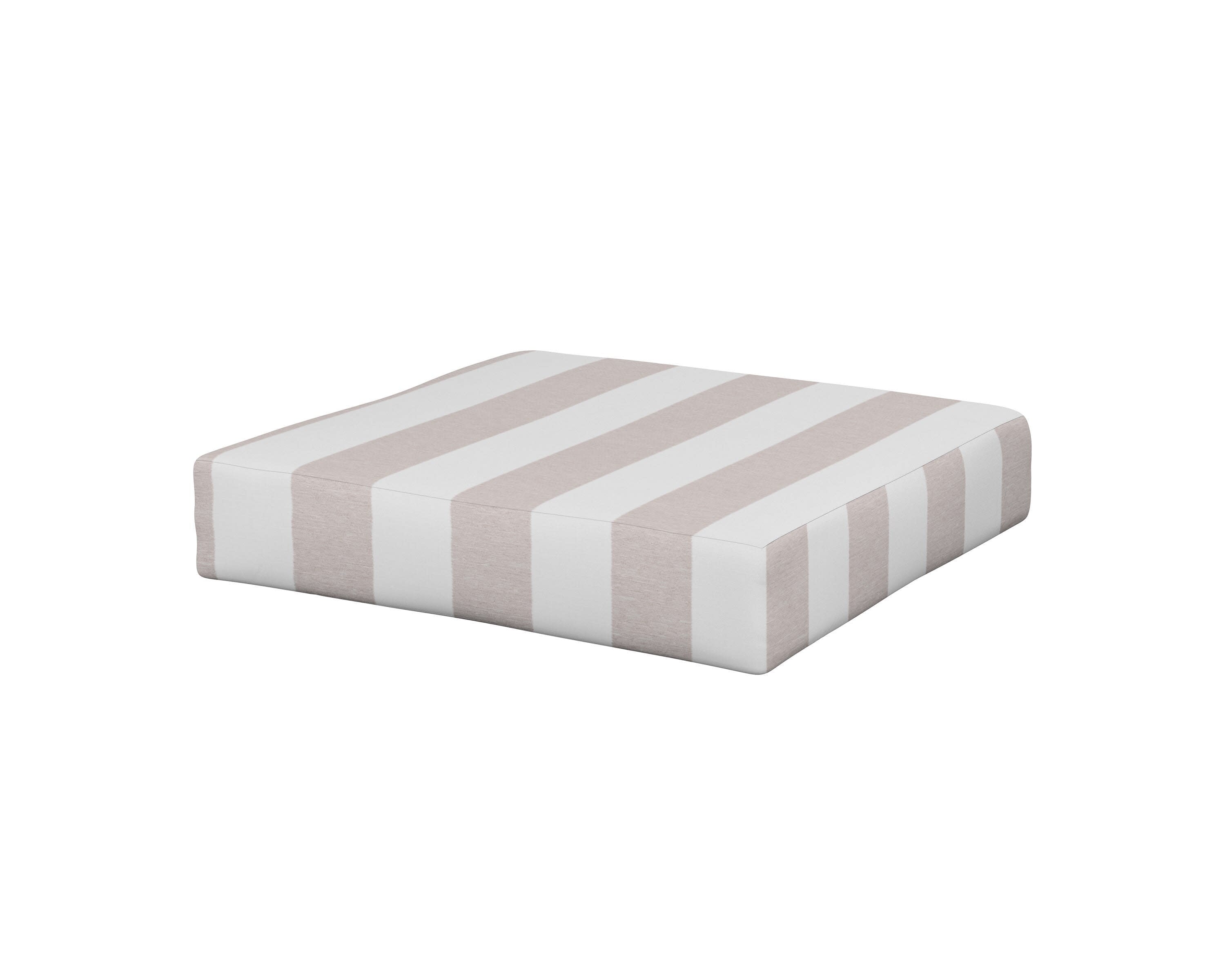 Modular Ottoman Cushion in Cabana Stripe Dune Burlap