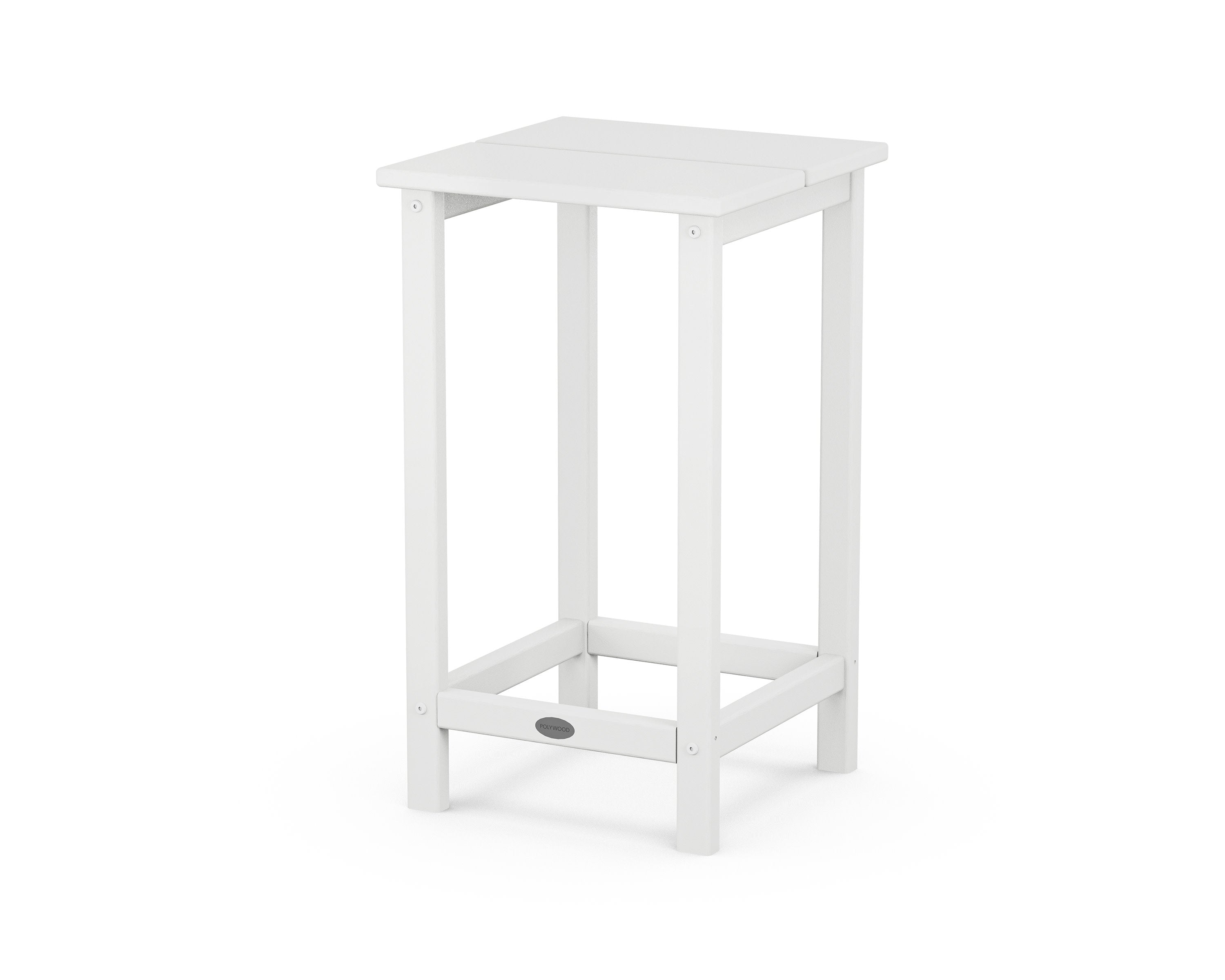 Studio Square Counter Side Table in White