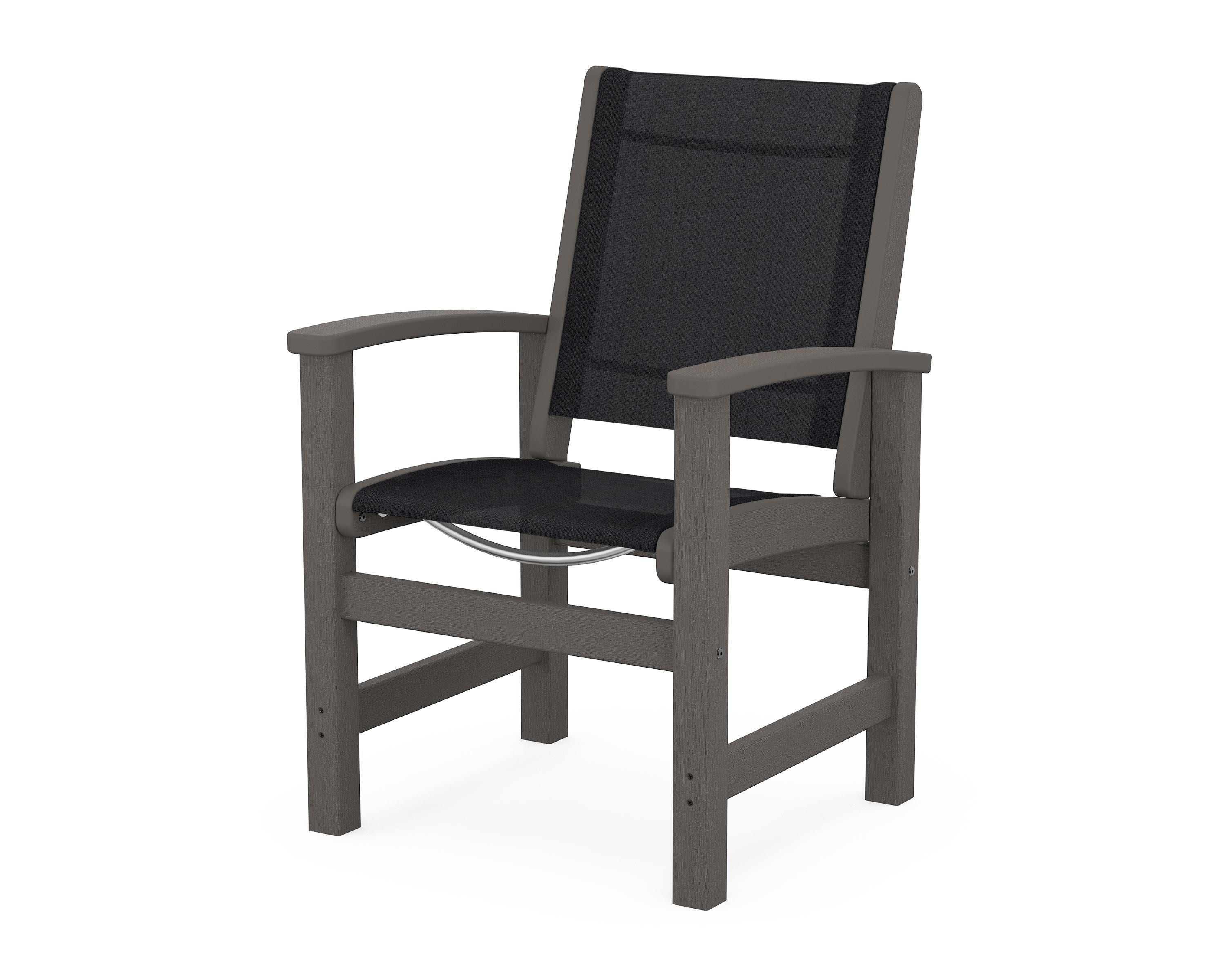 Coastal Dining Chair in Vintage Coffee / Black Sling