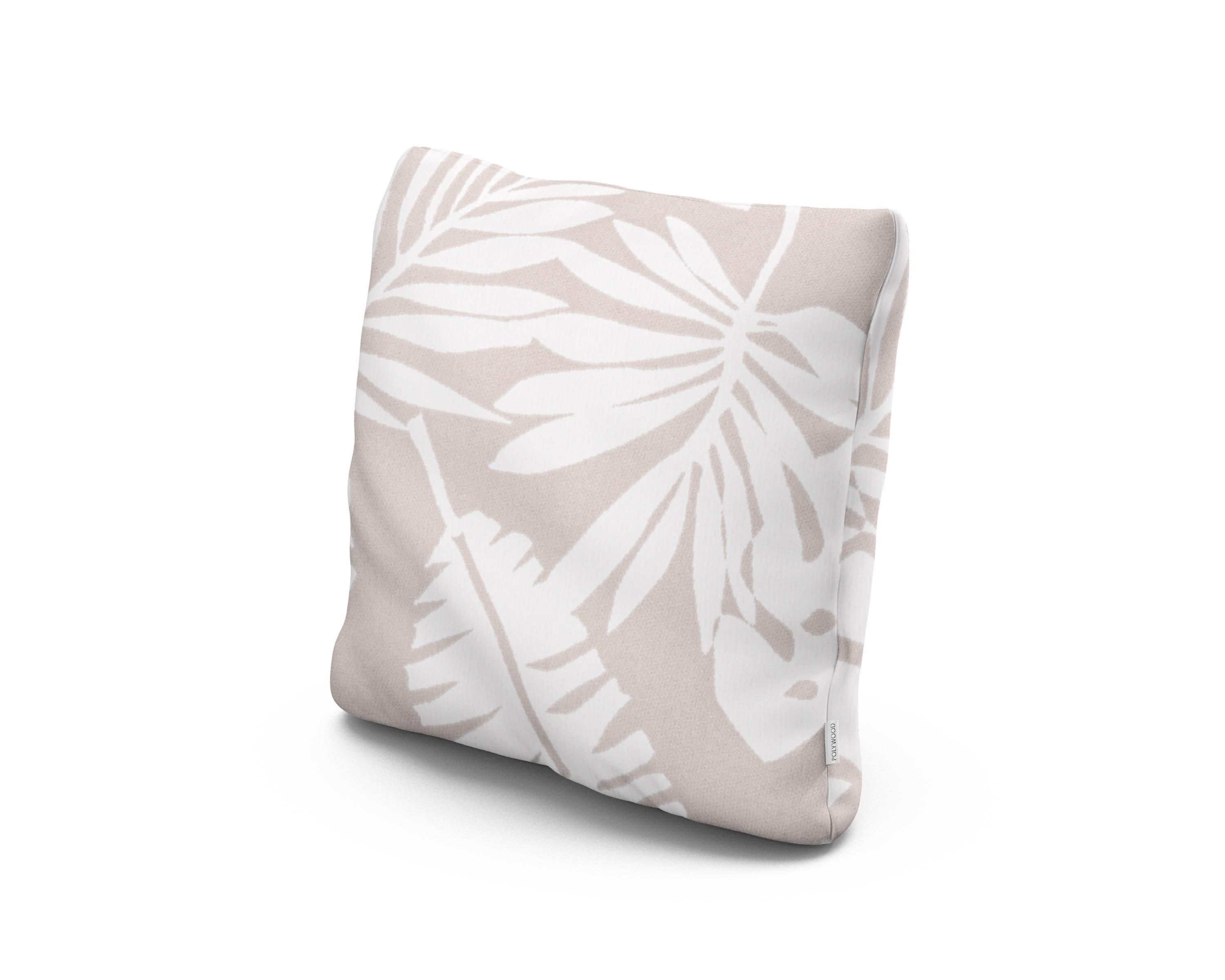 18" Outdoor Throw Pillow in Leaf Dune Burlap