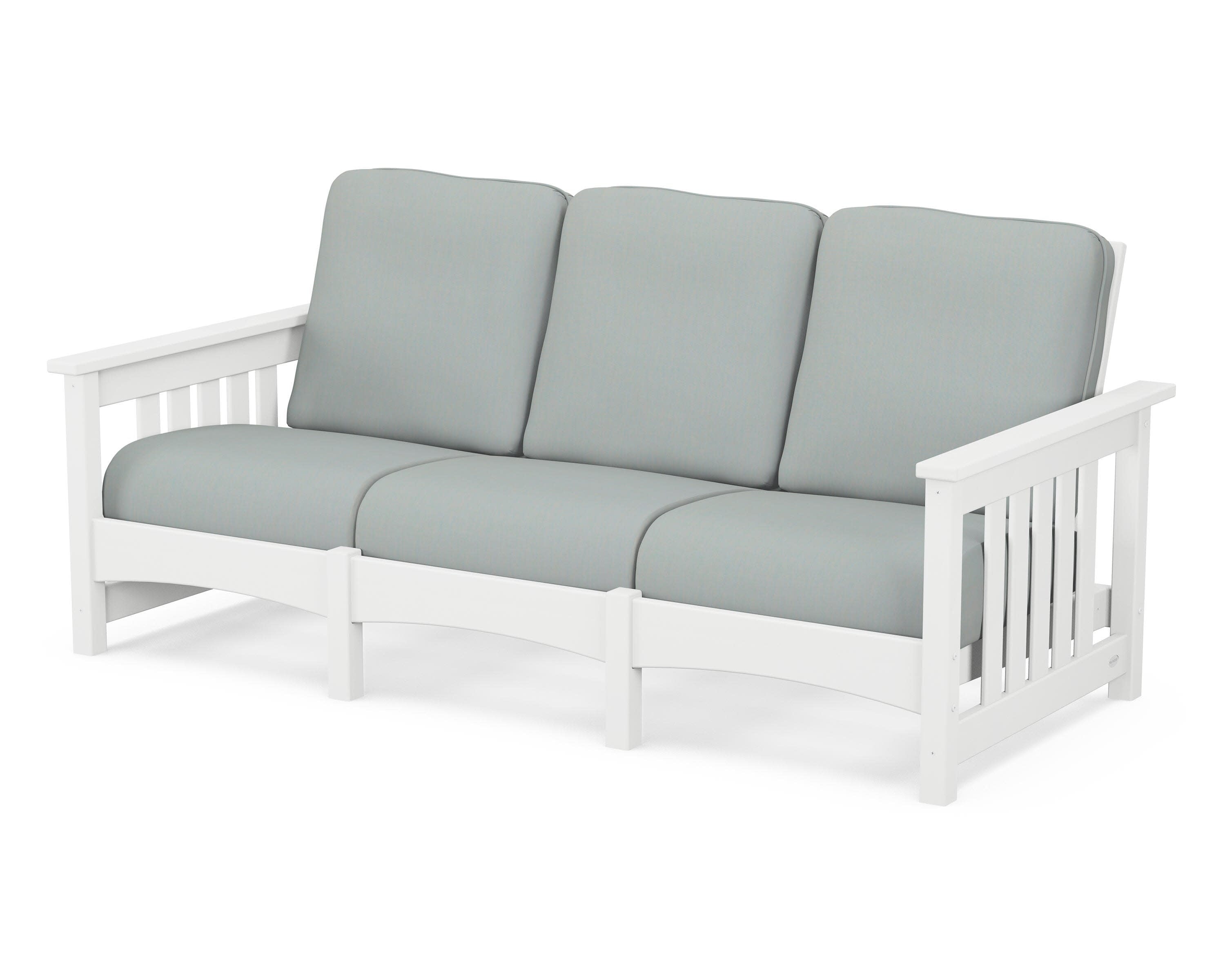 Club Mission Sofa in White / Spa