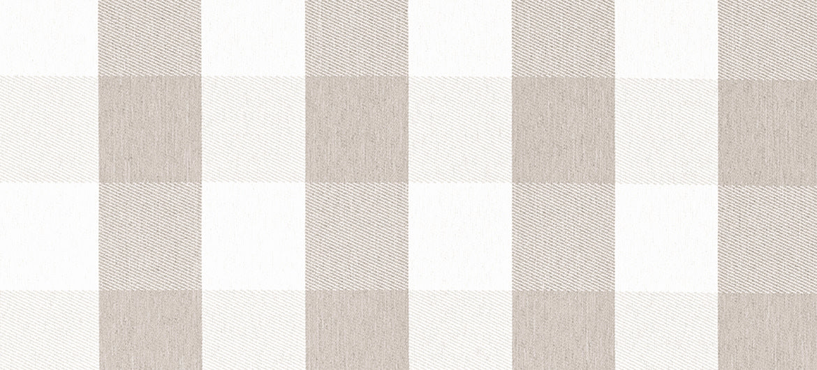 Estate Seat/Back Cushion Set in Buffalo Plaid Dune Burlap