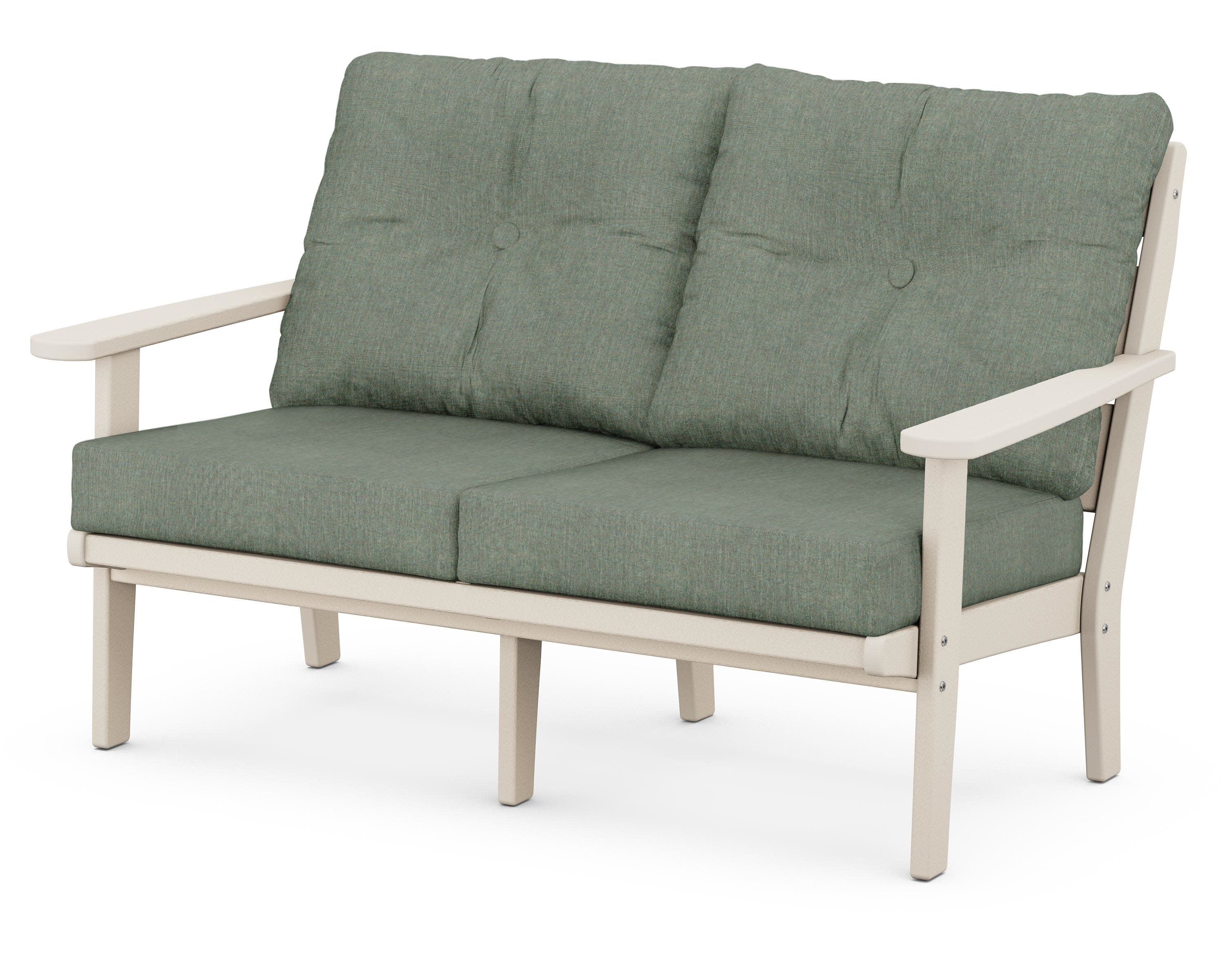 Lakeside Deep Seating Loveseat in Sand / Cast Sage