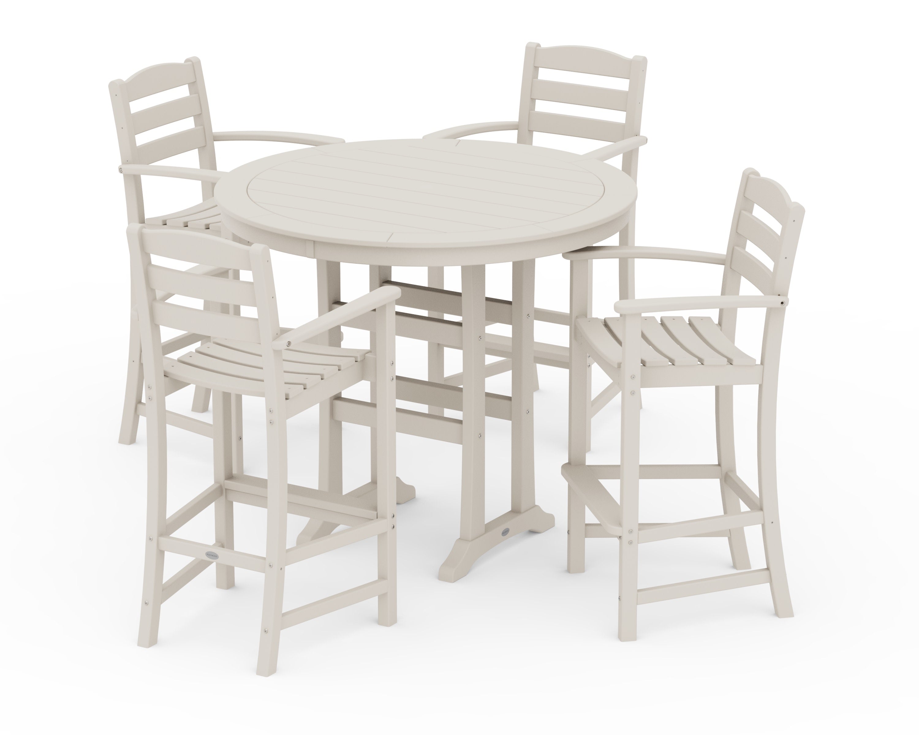 La Casa Caf 5-Piece Bar Dining Set in Sand