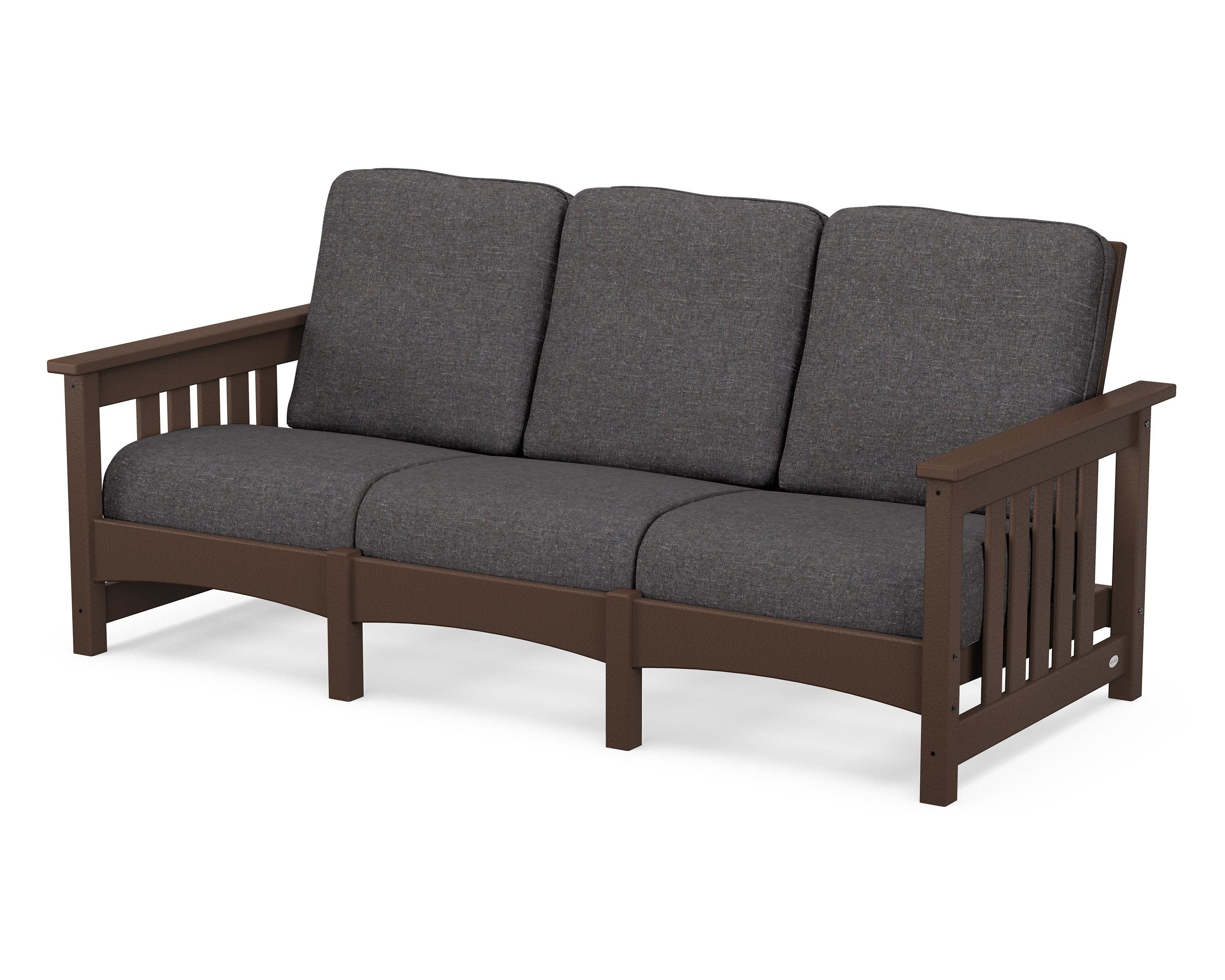 Club Mission Sofa in Mahogany / Ash Charcoal