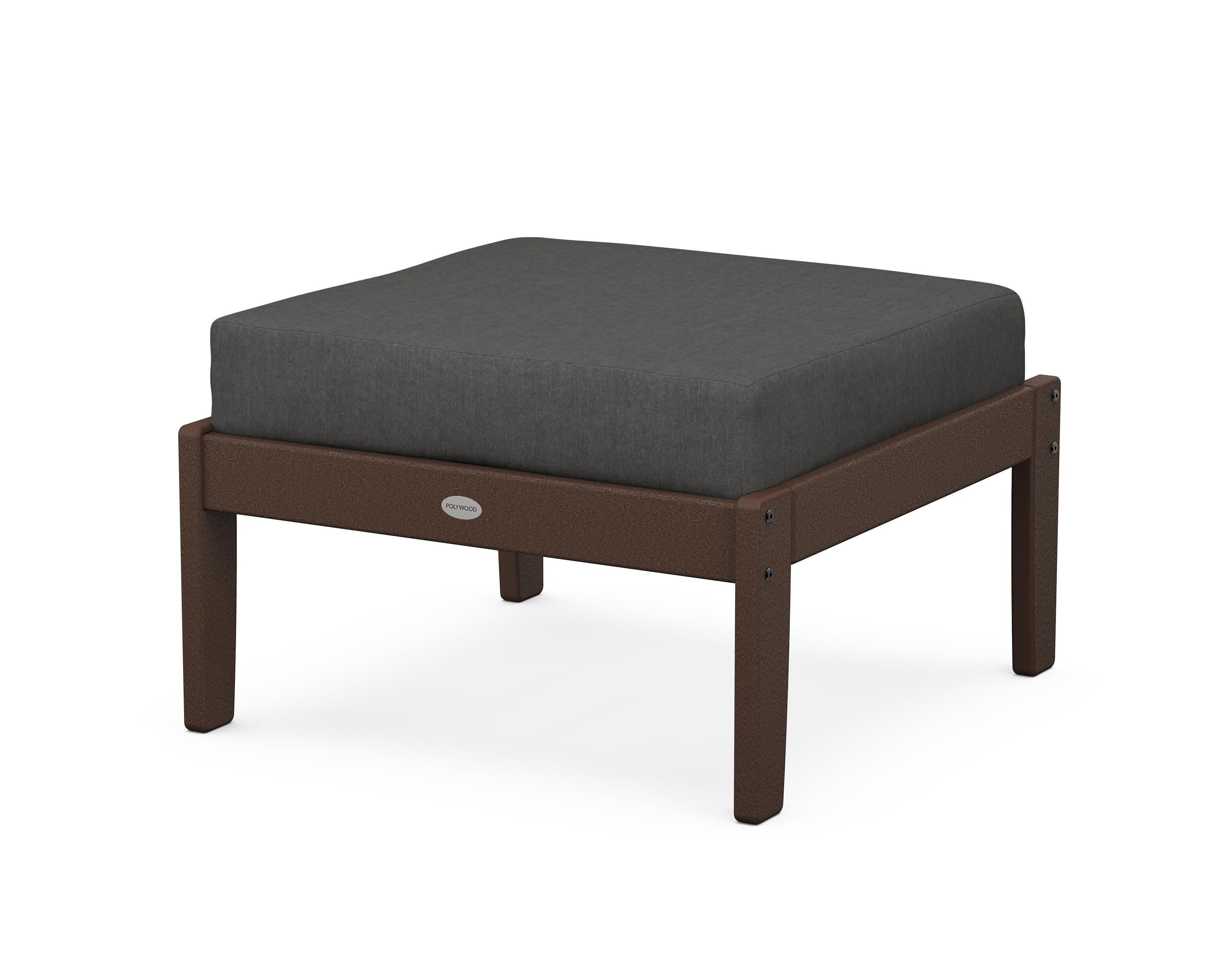 Braxton Deep Seating Ottoman in Mahogany / Spectrum Carbon