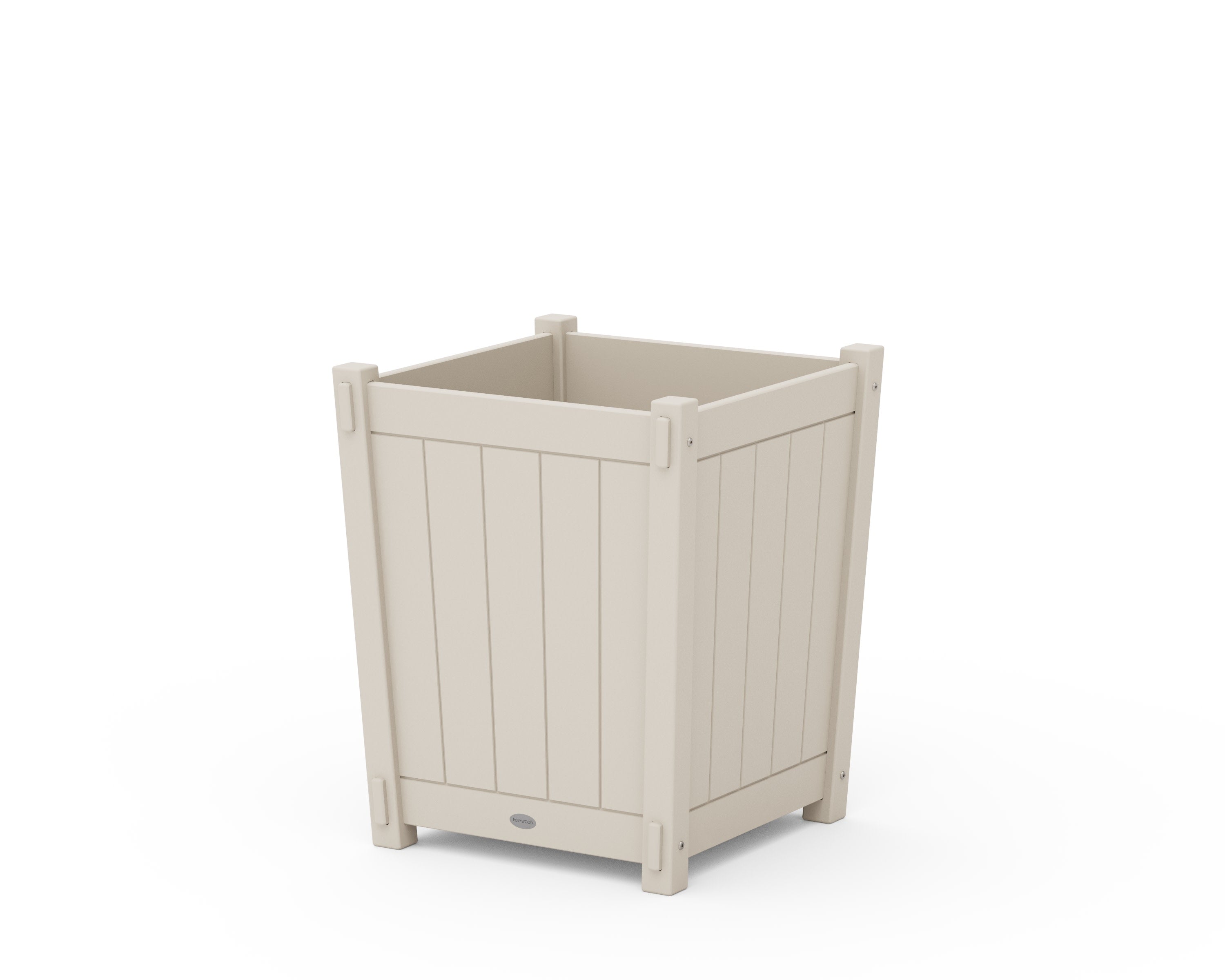 Vineyard Large Tapered Square Short Planter Box in Sand
