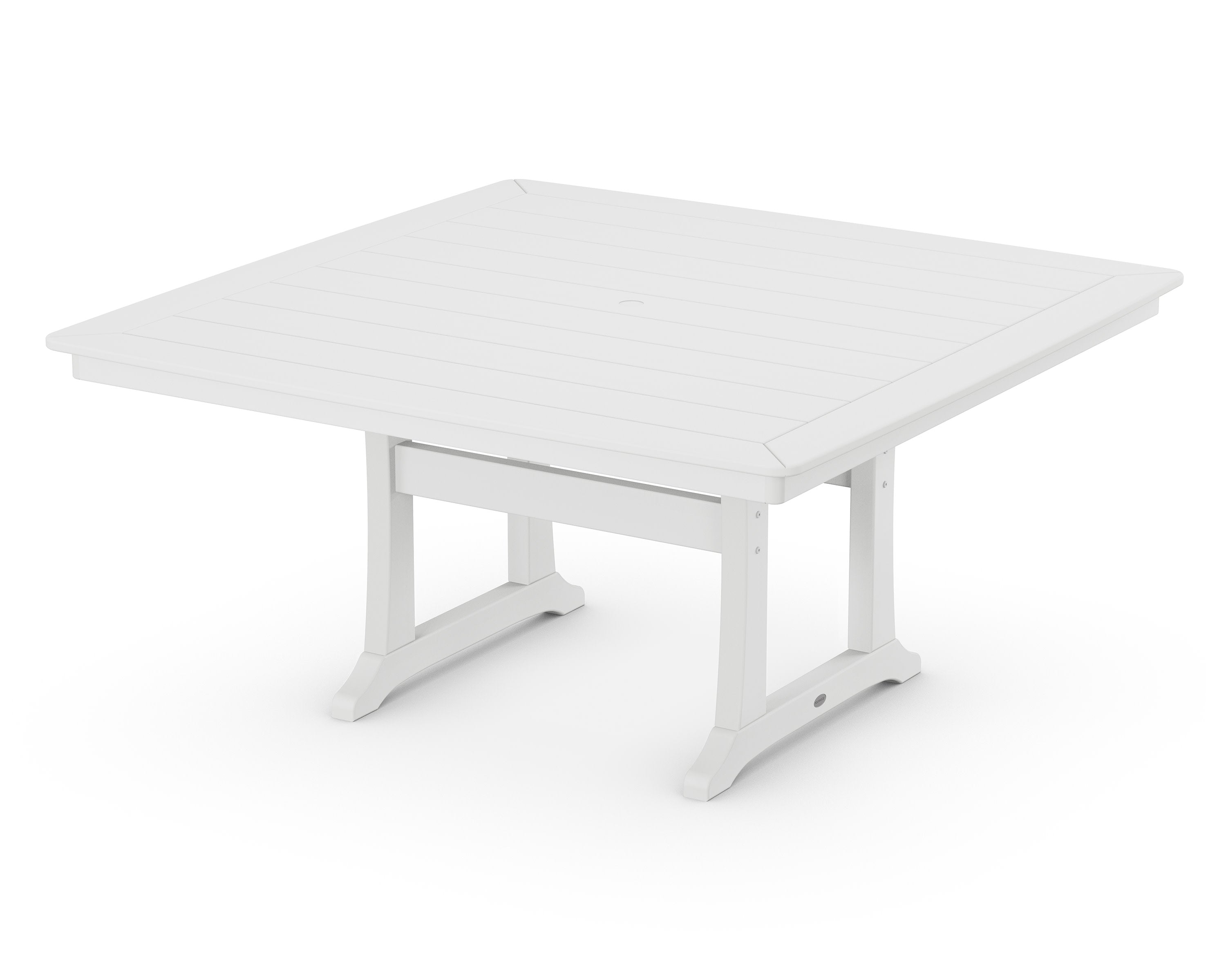 Nautical Trestle 59" Dining Table in White