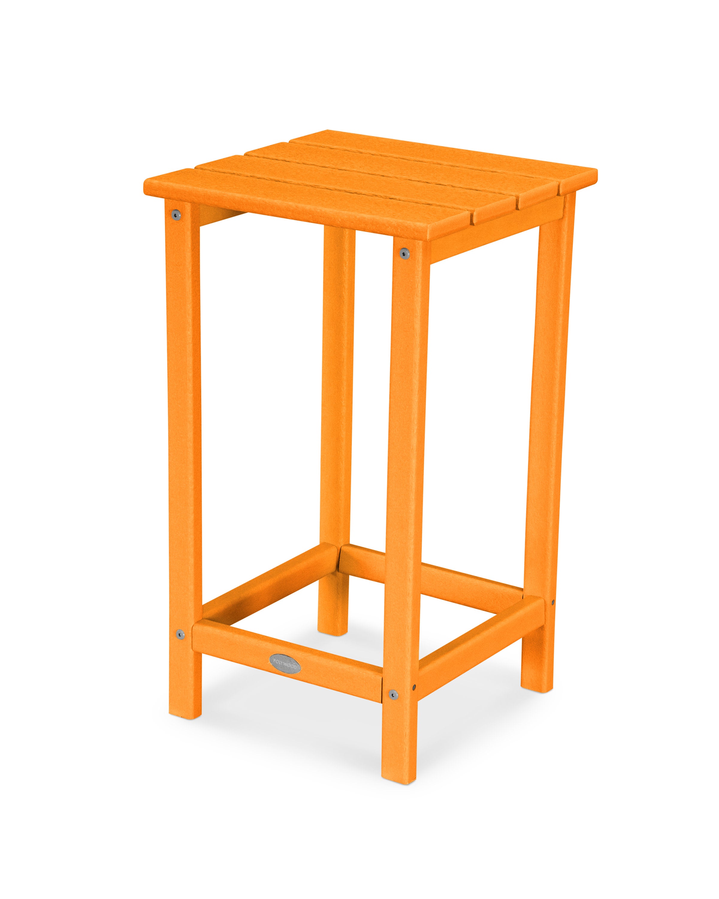 Long Island 26" Counter Side Table in Tangerine