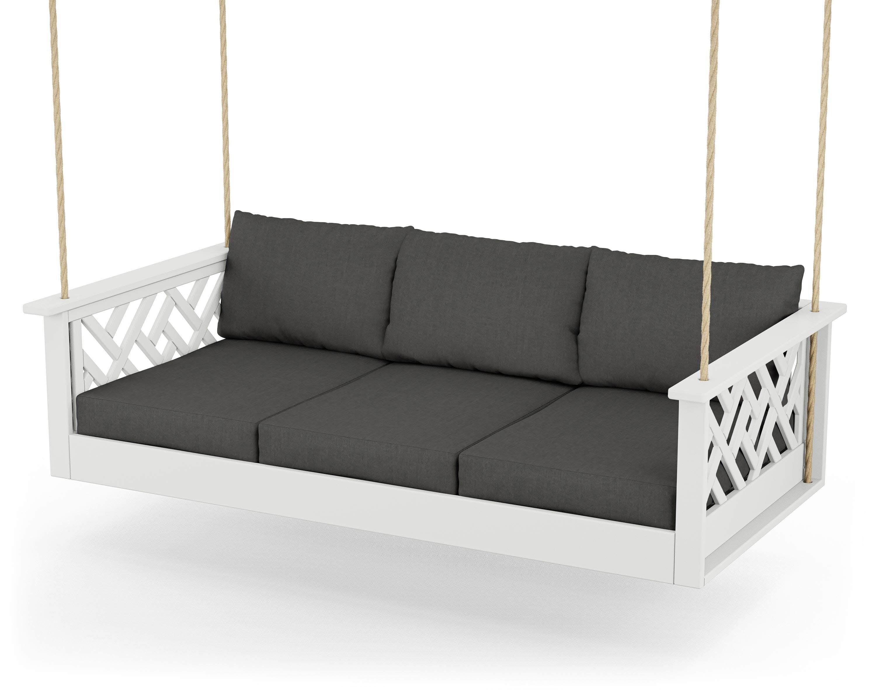 Chippendale Daybed Swing in White / Spectrum Carbon