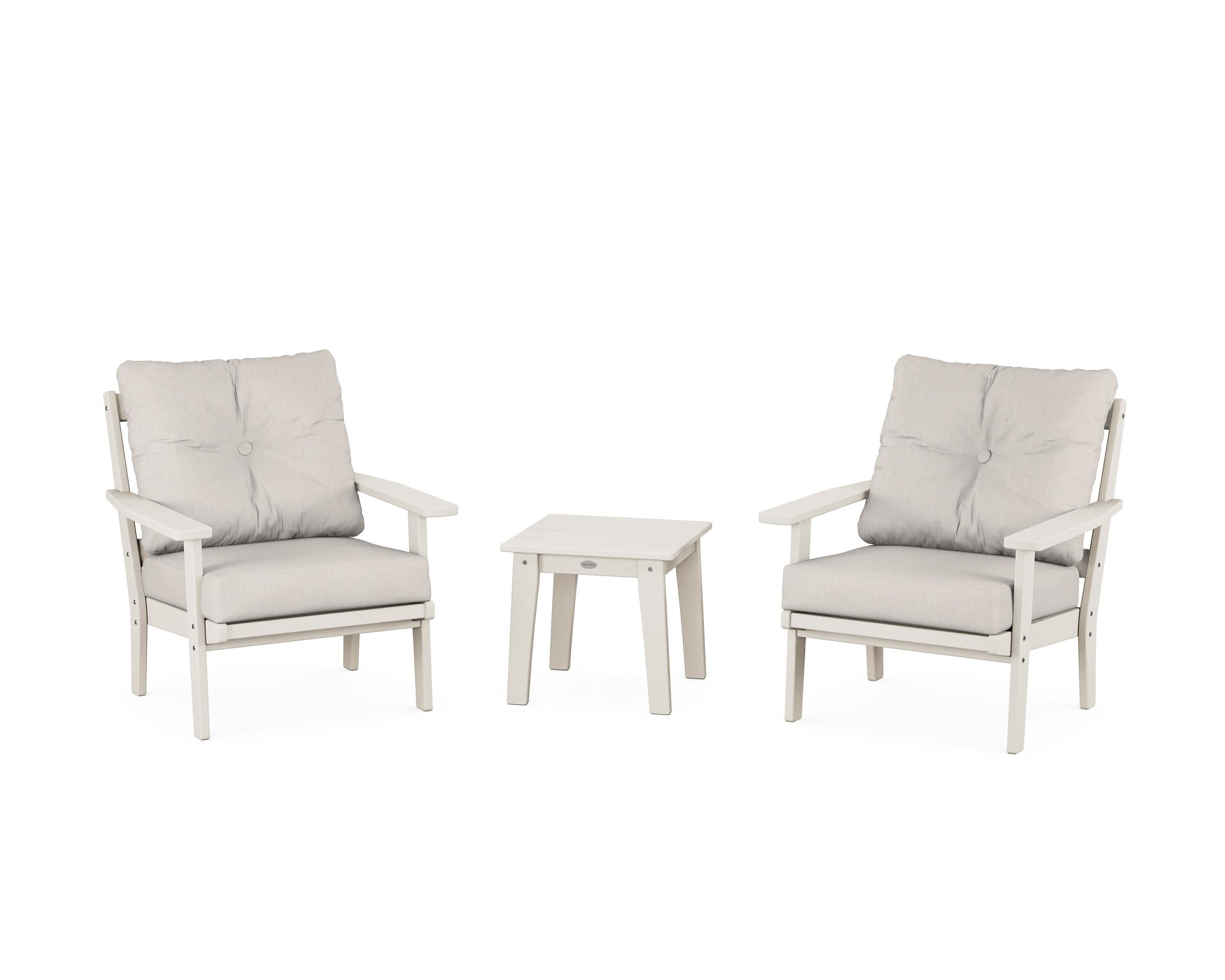 Oxford 3-Piece Deep Seating Set in Sand / Cast Ash