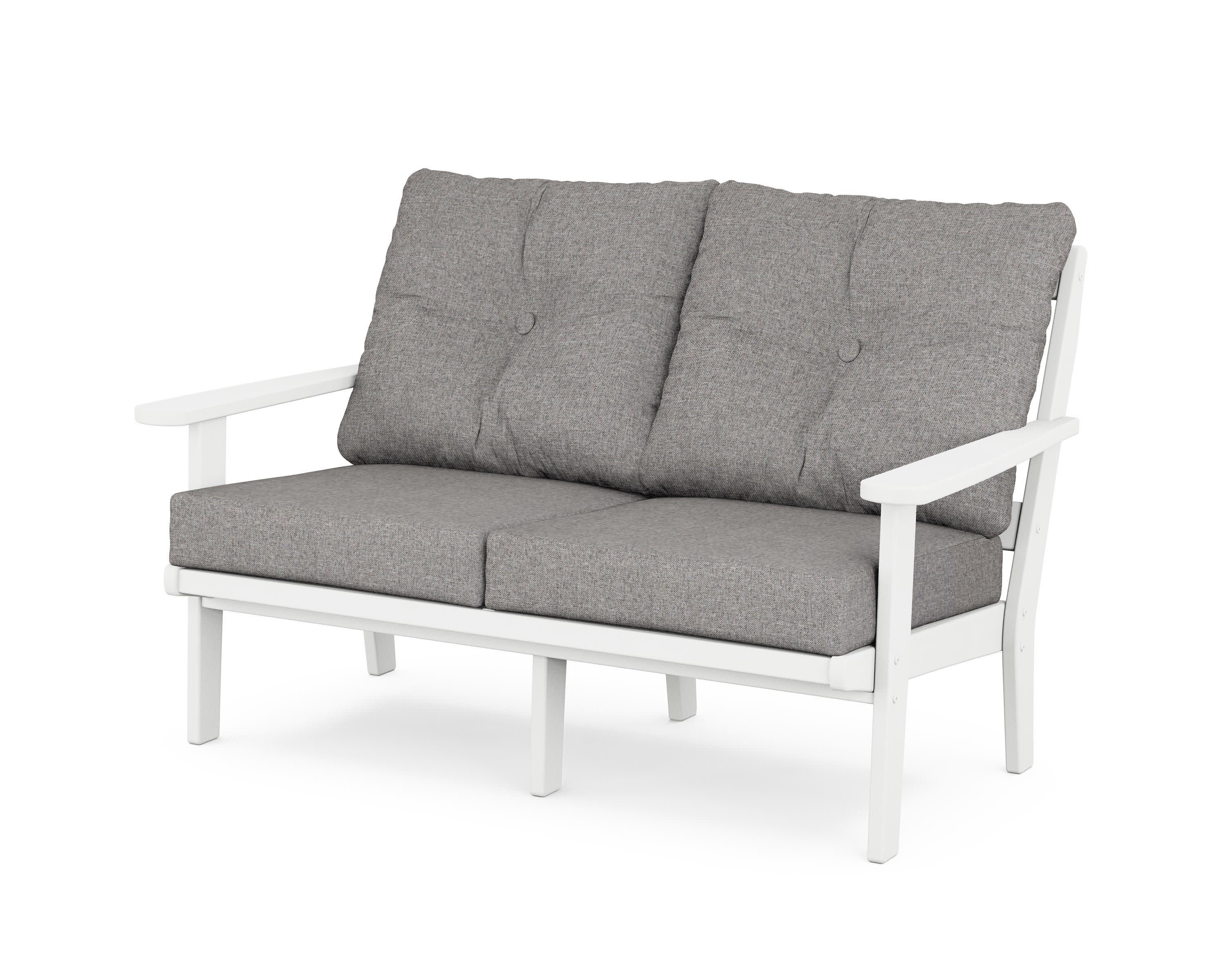 Mission Deep SeatingLoveseat in White / Grey Mist