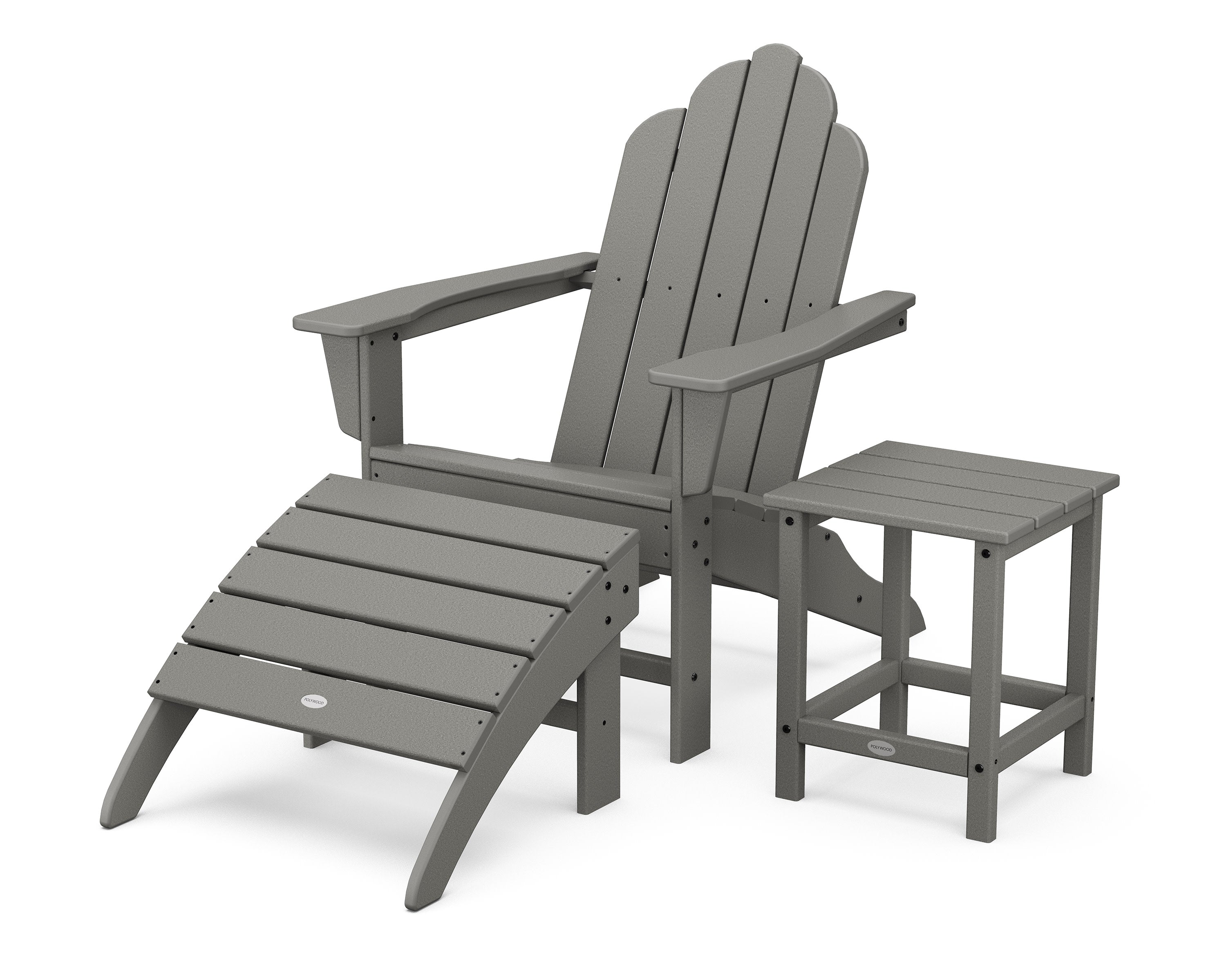 Long Island Adirondack 3-Piece Set in Slate Grey