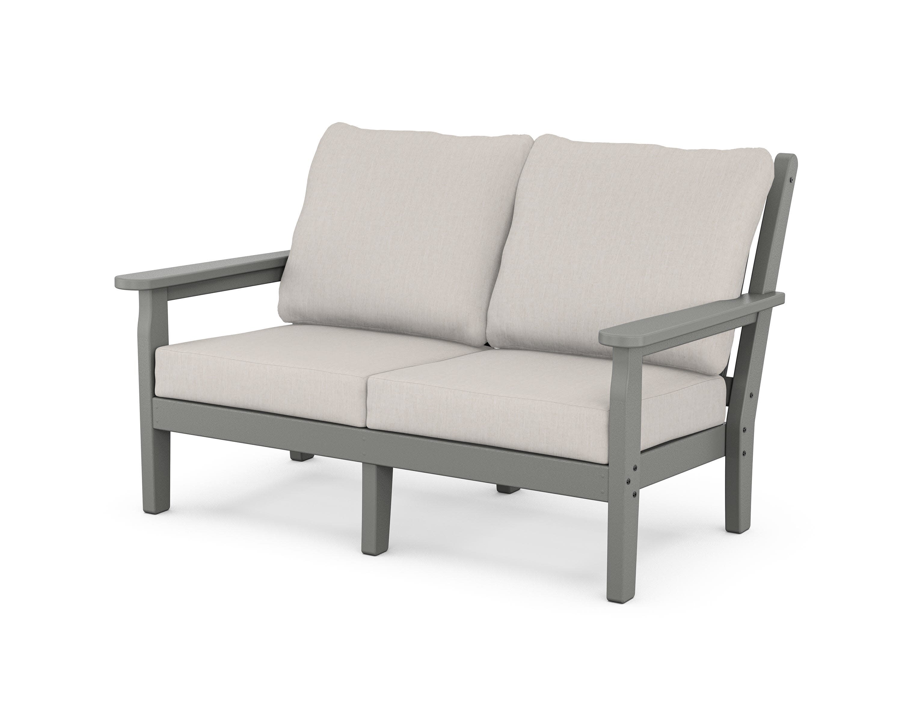 Chippendale Deep Seating Loveseat in Slate Grey / Cast Ash