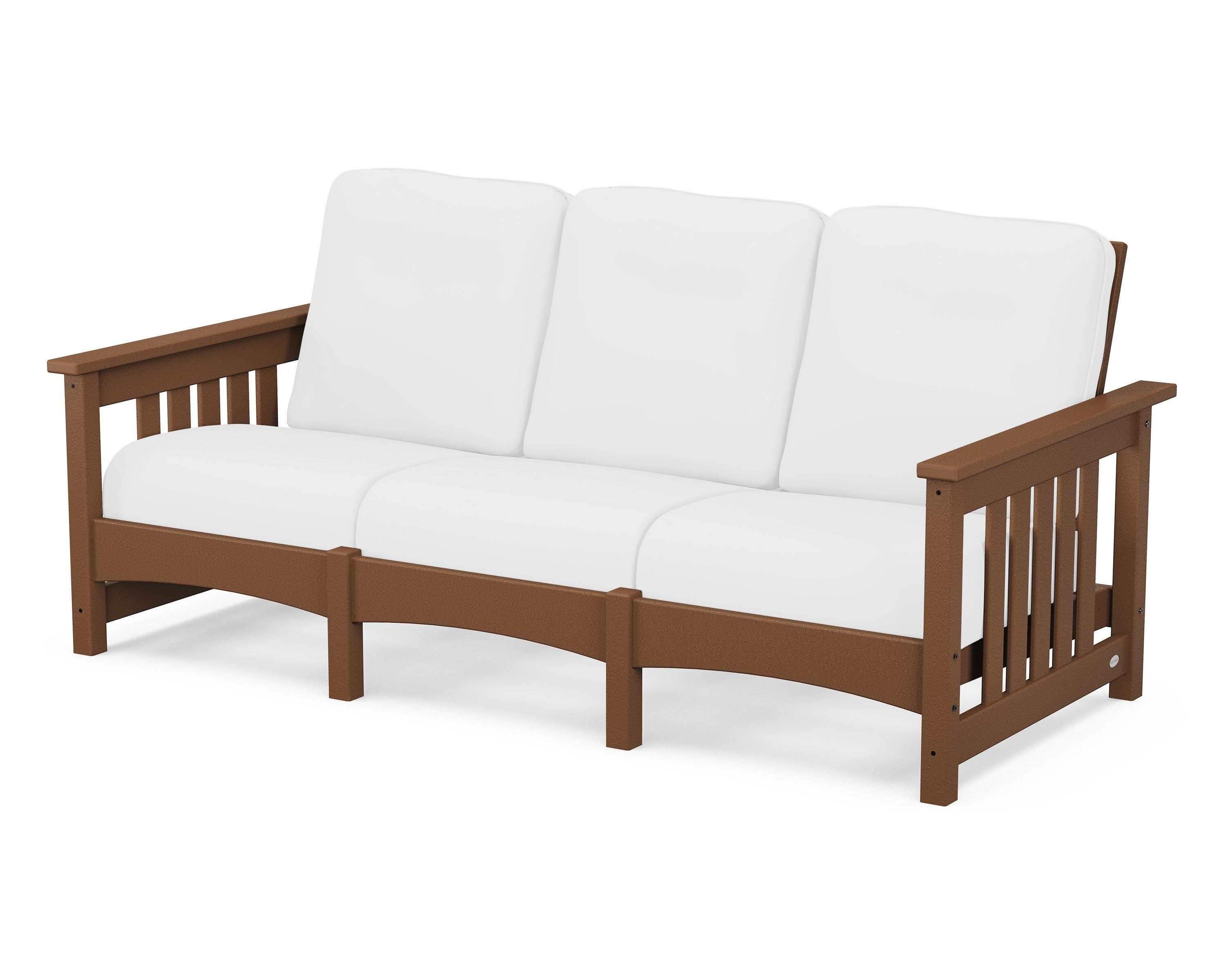 Club Mission Sofa in Teak / Natural