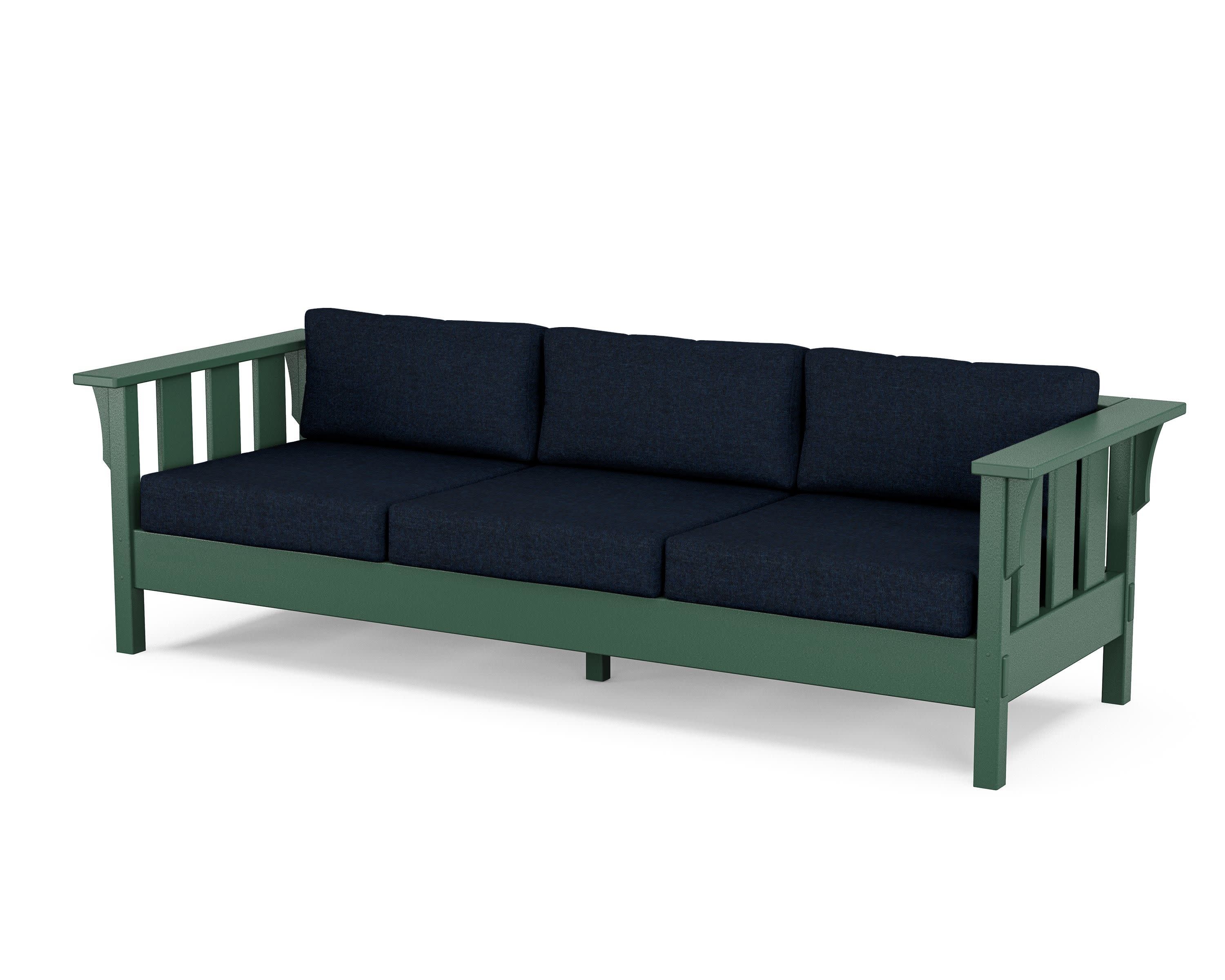 Acadia Deep Seating Sofa in Green / Marine Indigo