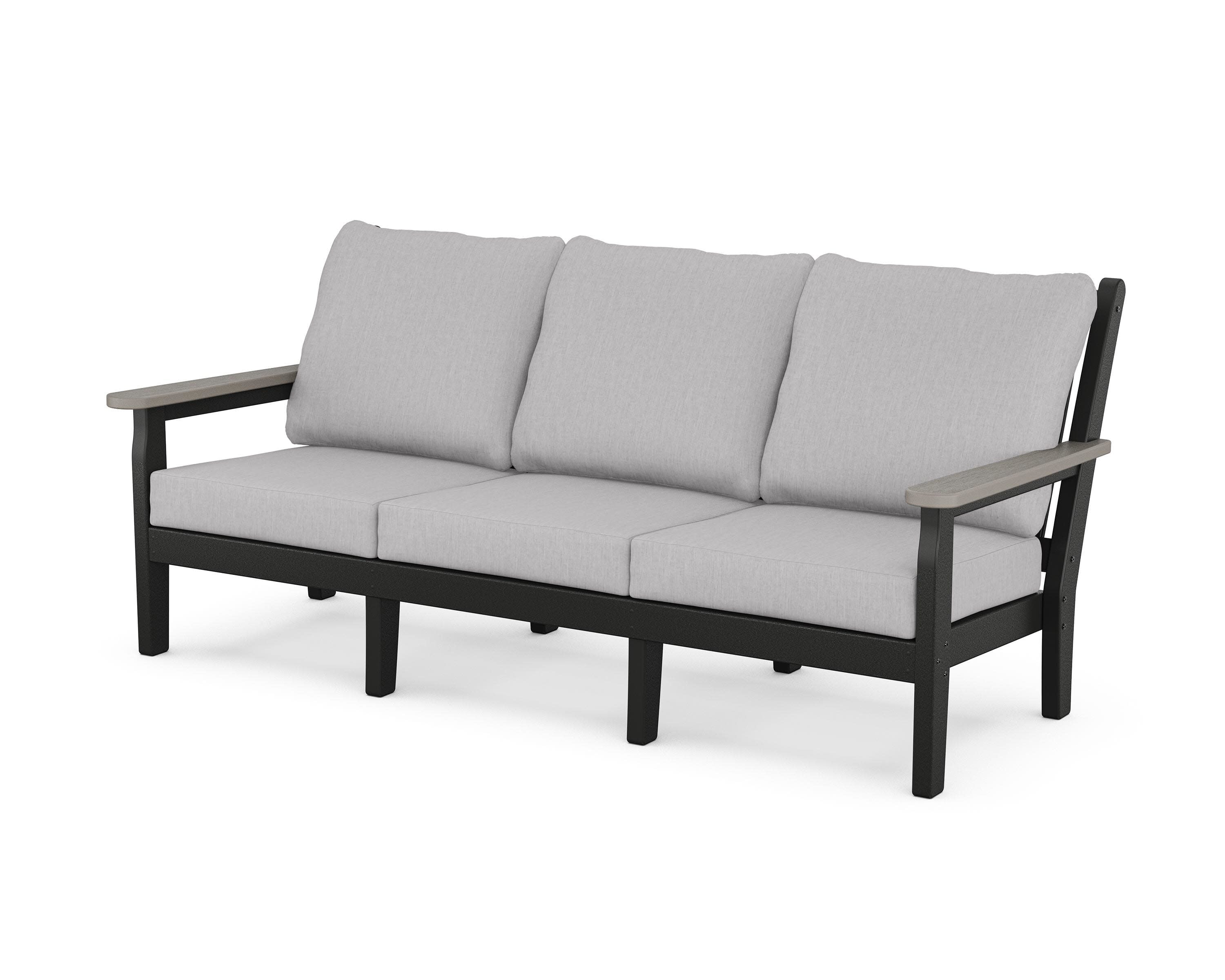 Chippendale Deep Seating Sofa in Black / Driftwood / Granite