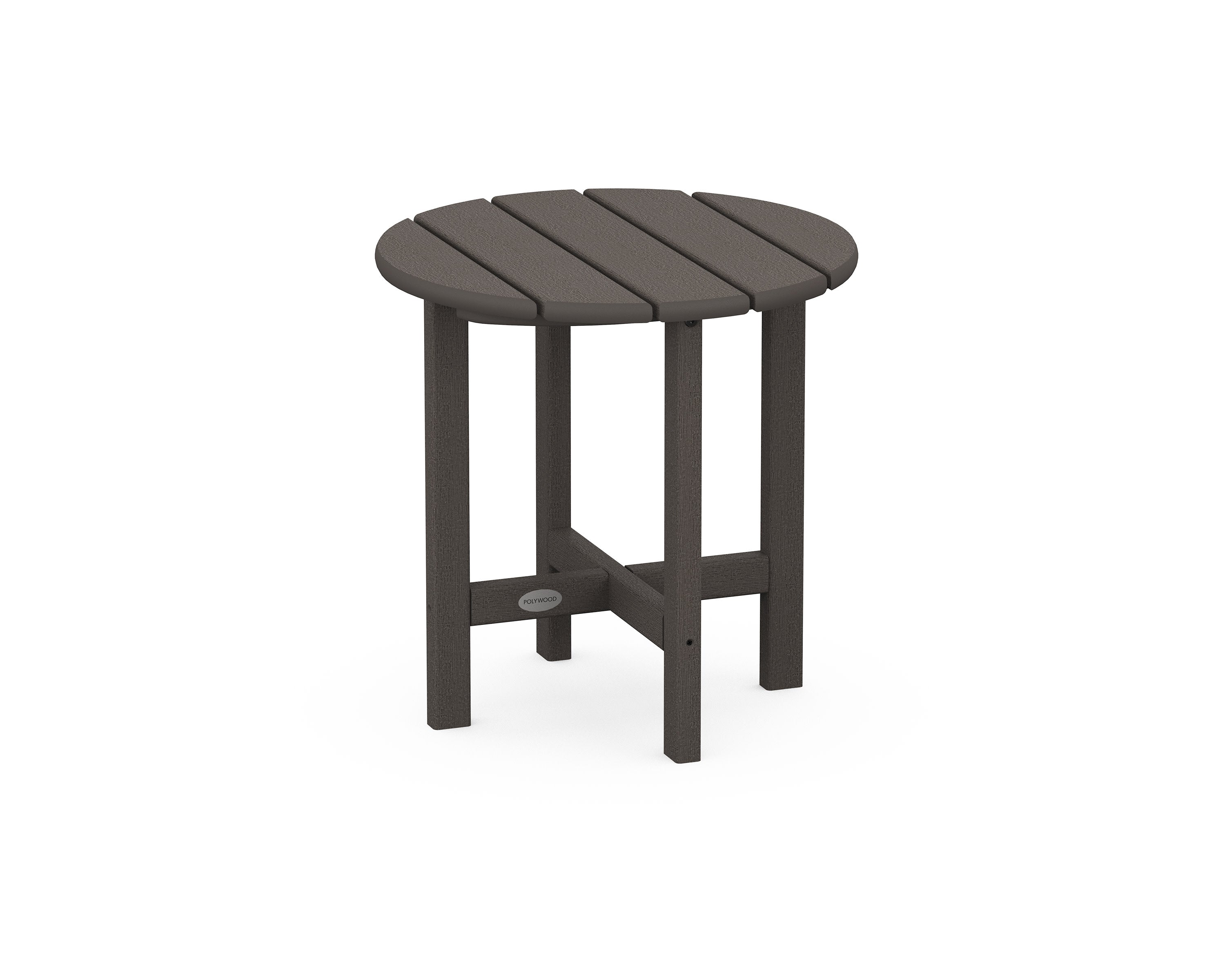 Round 18" Side Table in Vintage Coffee