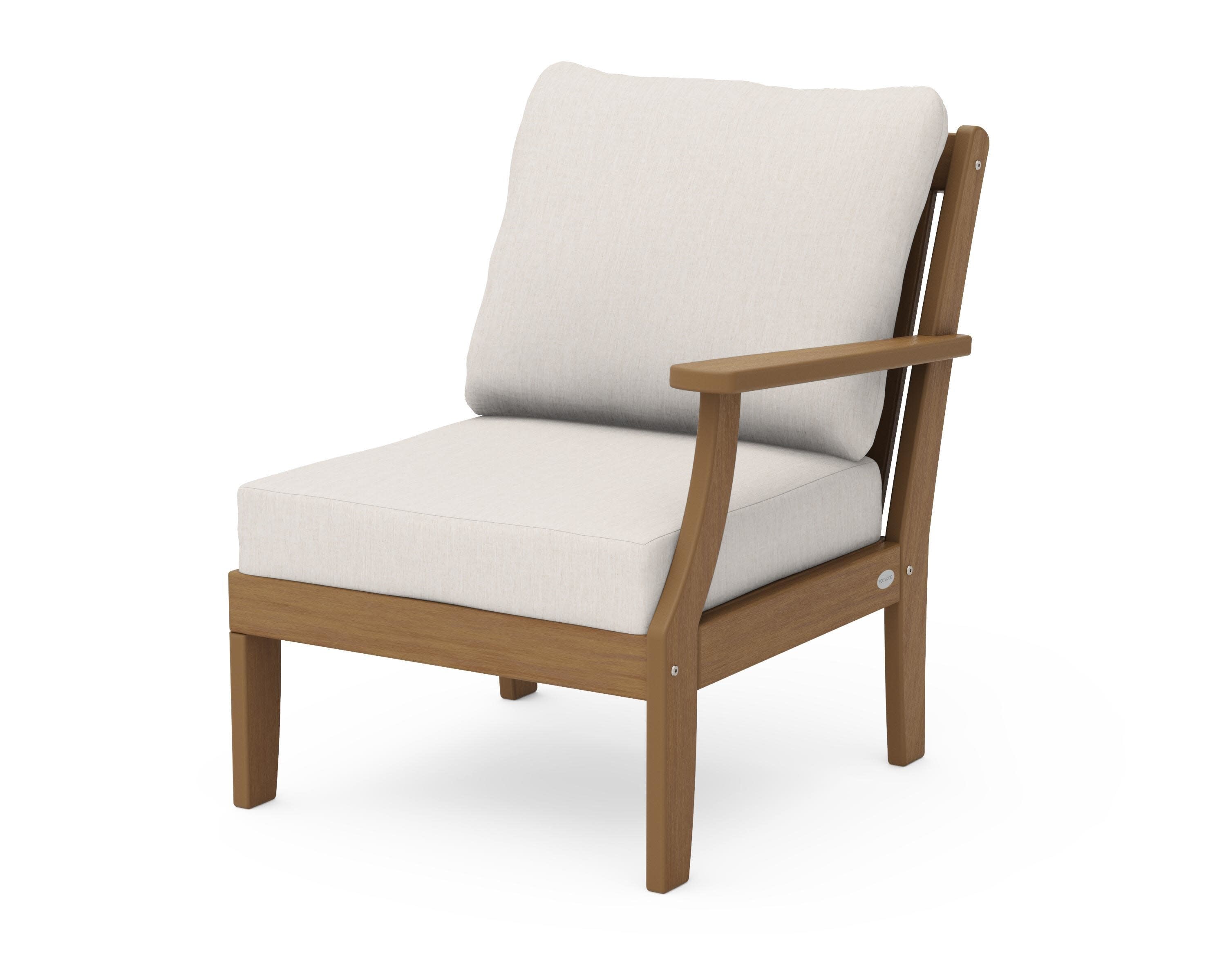 Braxton Modular Right Arm Chair in Natural / Cast Ash